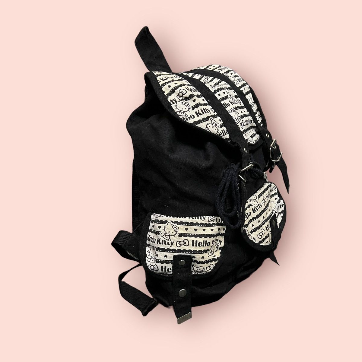 Anime × Cartoon Network × Japanese Brand RARE HELLO KITTY SANRIO MULTI POCKET DAYPACK/BACKPACK Size ONE SIZE - 14 Thumbnail