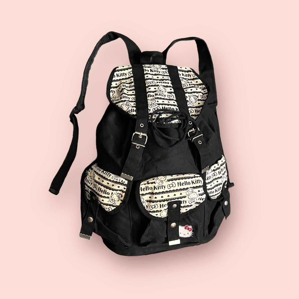 Anime × Cartoon Network × Japanese Brand RARE HELLO KITTY SANRIO MULTI POCKET DAYPACK/BACKPACK Size ONE SIZE - 5 Thumbnail