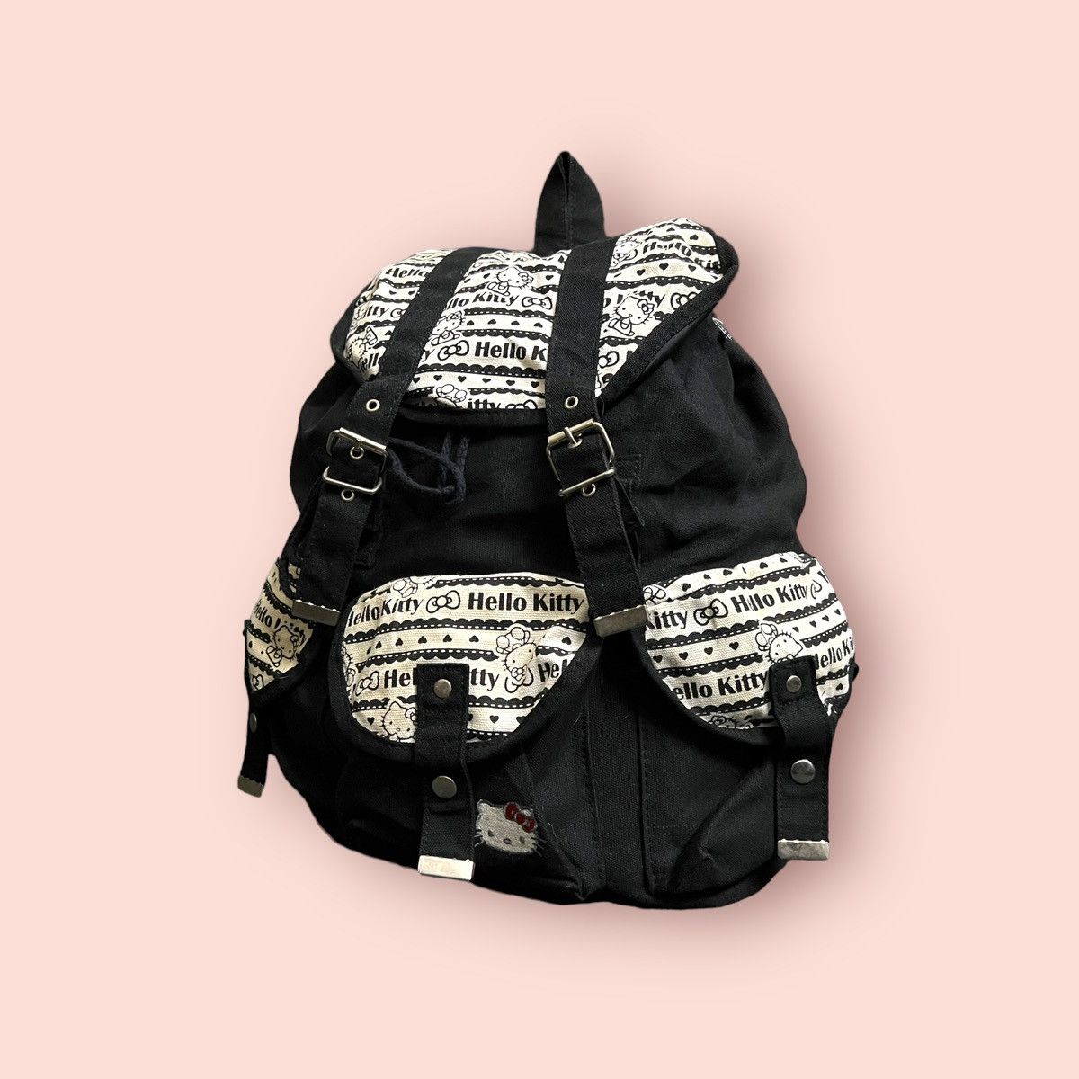 Anime × Cartoon Network × Japanese Brand RARE HELLO KITTY SANRIO MULTI POCKET DAYPACK/BACKPACK Size ONE SIZE - 16 Thumbnail
