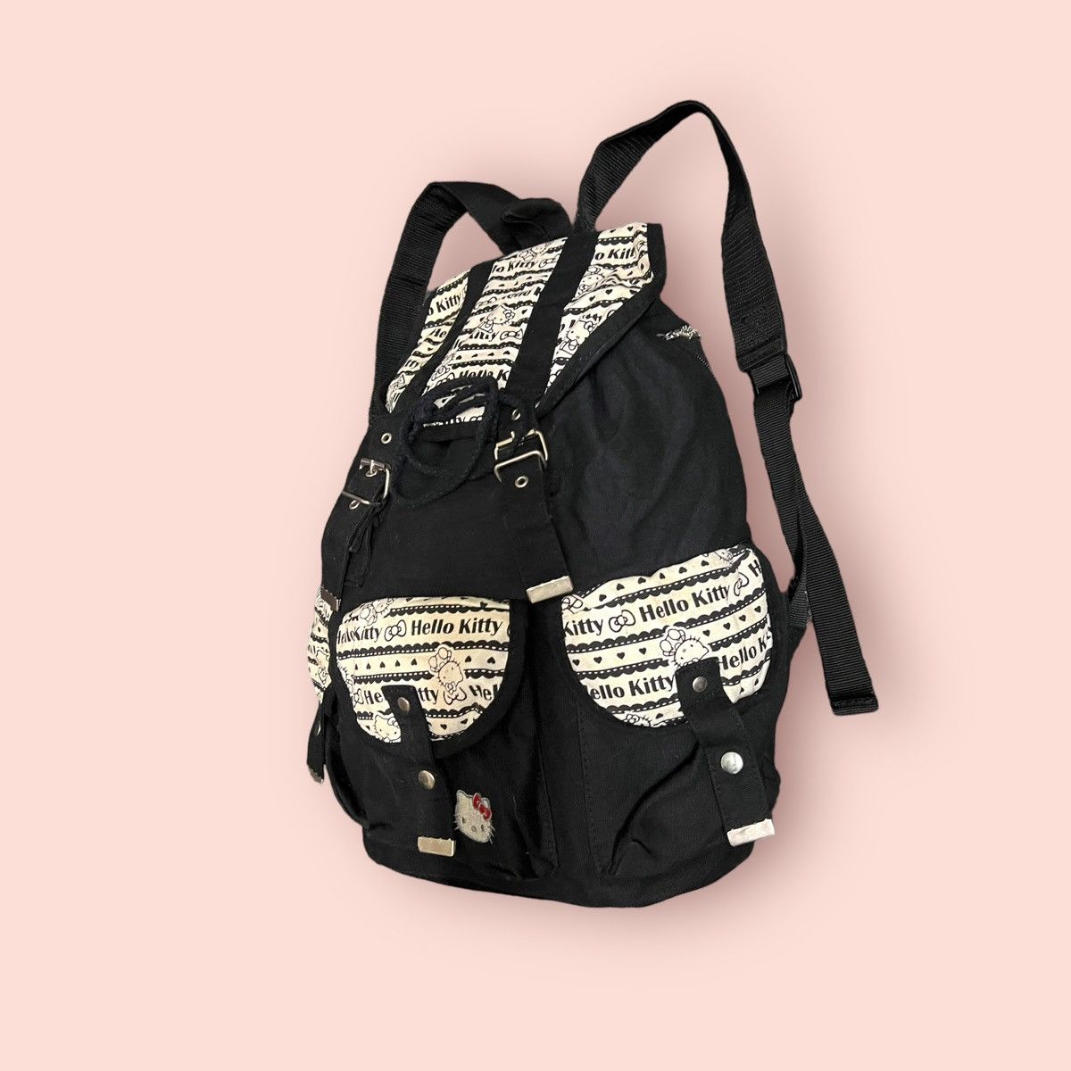 Anime × Cartoon Network × Japanese Brand RARE HELLO KITTY SANRIO MULTI POCKET DAYPACK/BACKPACK Size ONE SIZE - 7 Thumbnail