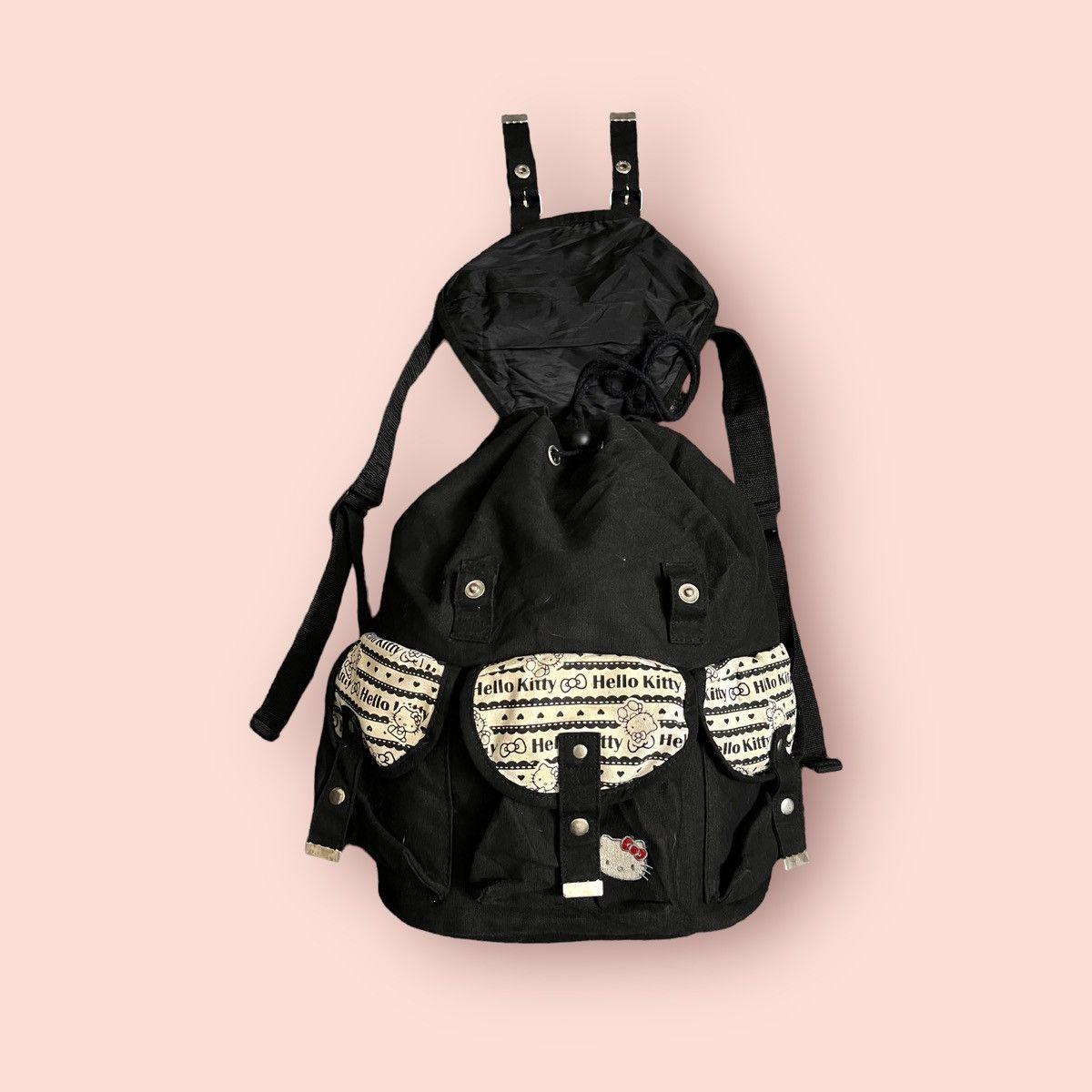 Anime × Cartoon Network × Japanese Brand RARE HELLO KITTY SANRIO MULTI POCKET DAYPACK/BACKPACK Size ONE SIZE - 10 Thumbnail