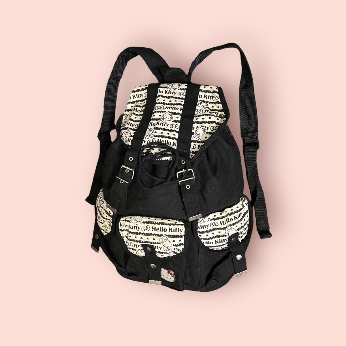 Anime × Cartoon Network × Japanese Brand RARE HELLO KITTY SANRIO MULTI POCKET DAYPACK/BACKPACK Size ONE SIZE - 1 Thumbnail