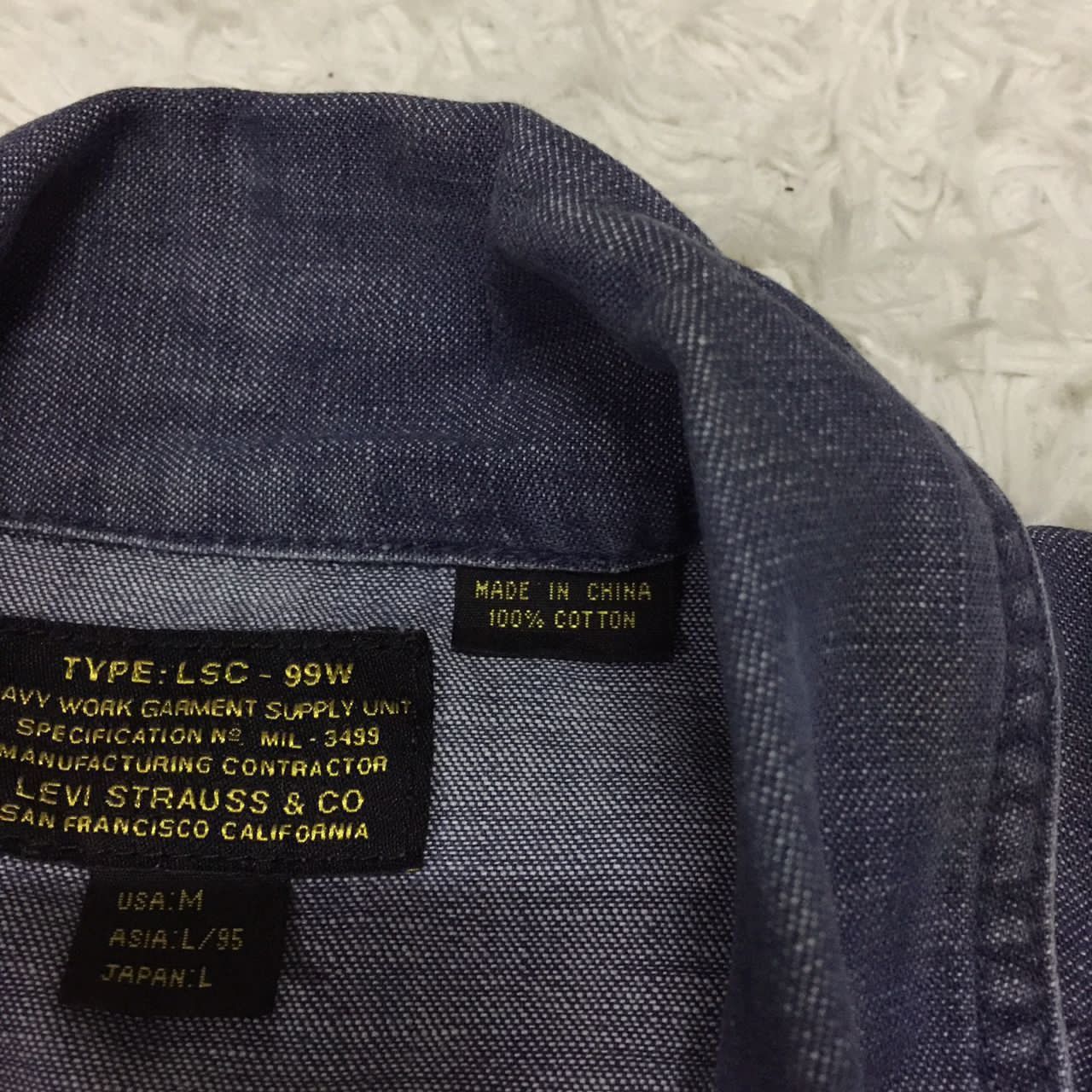 Levi's Levi’s Strauss &co navy work garment mil: 3499 Size US M / EU 48-50 / 2 - 7 Thumbnail