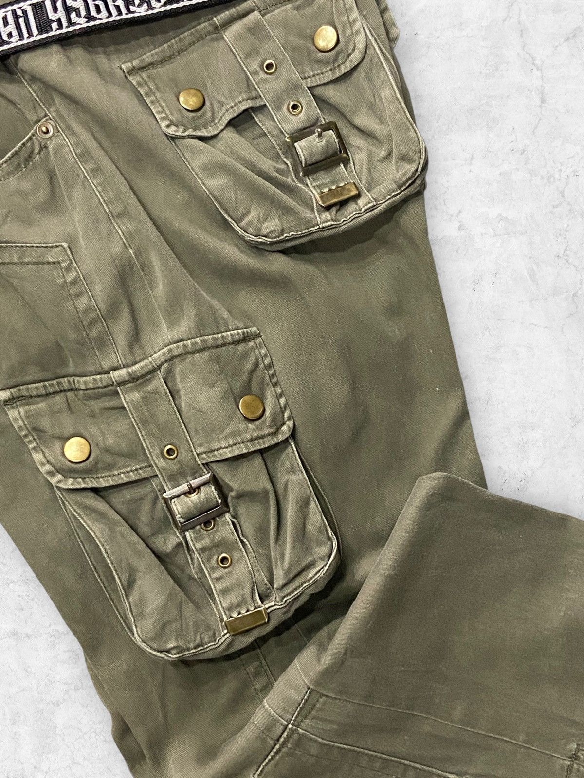 Hysteric Glamour × If Six Was Nine × Le Grande Bleu (L.G.B.) Semantic Design Baggy Flared Double Knee Tactical Pants Size US 32 / EU 48 - 10 Thumbnail