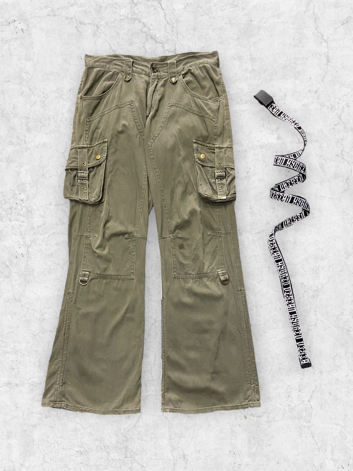 Hysteric Glamour × If Six Was Nine × Le Grande Bleu (L.G.B.) Semantic Design Baggy Flared Double Knee Tactical Pants Size US 32 / EU 48 - 4 Thumbnail