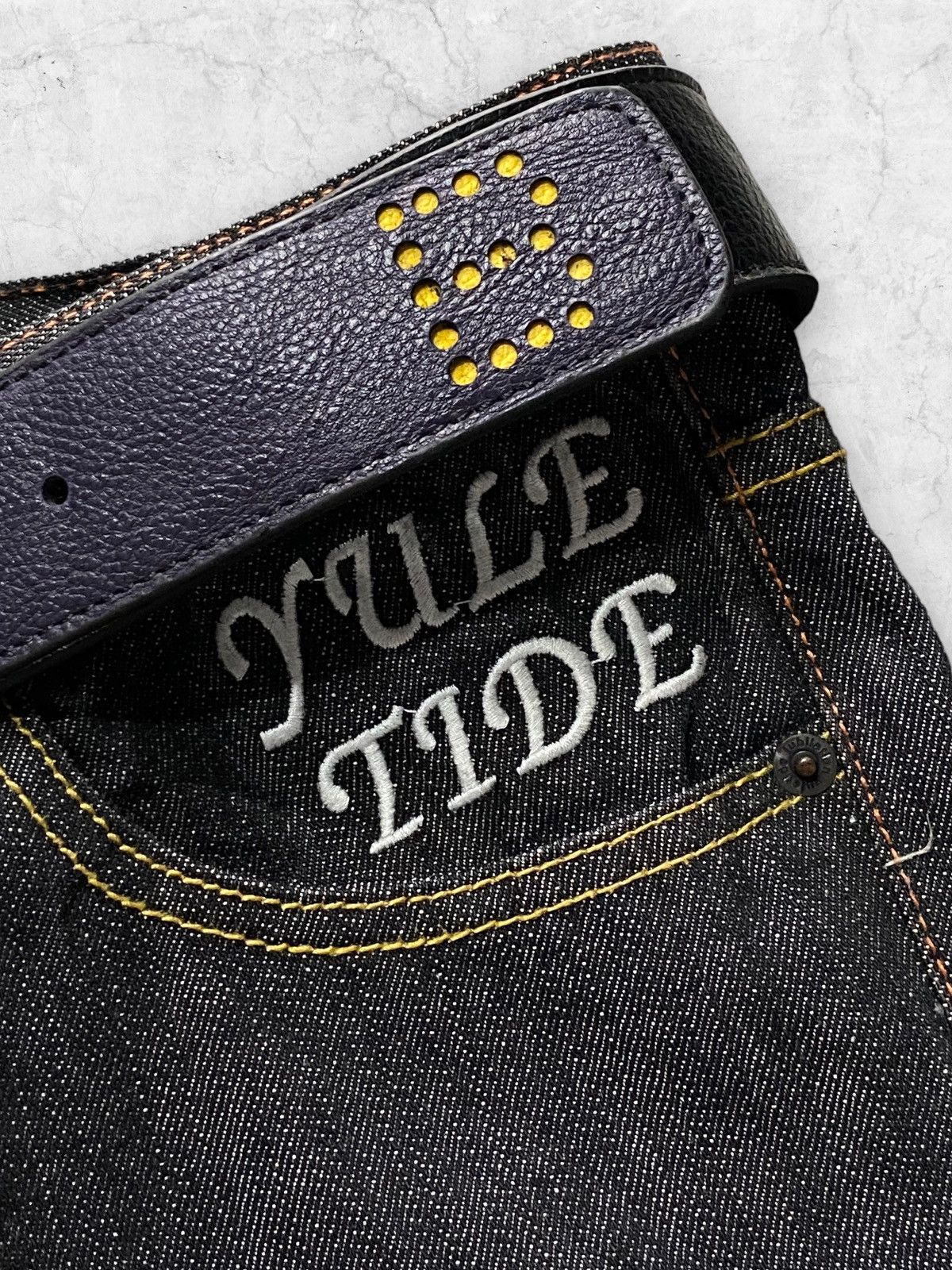Christian Audigier × Ed Hardy × Japanese Brand Yuletide Japan Ed Hardy Style Skull Tattoo Denim Pants Size US 34 / EU 50 - 10 Thumbnail