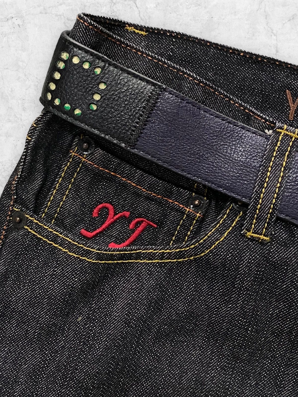 Christian Audigier × Ed Hardy × Japanese Brand Yuletide Japan Ed Hardy Style Skull Tattoo Denim Pants Size US 34 / EU 50 - 9 Thumbnail