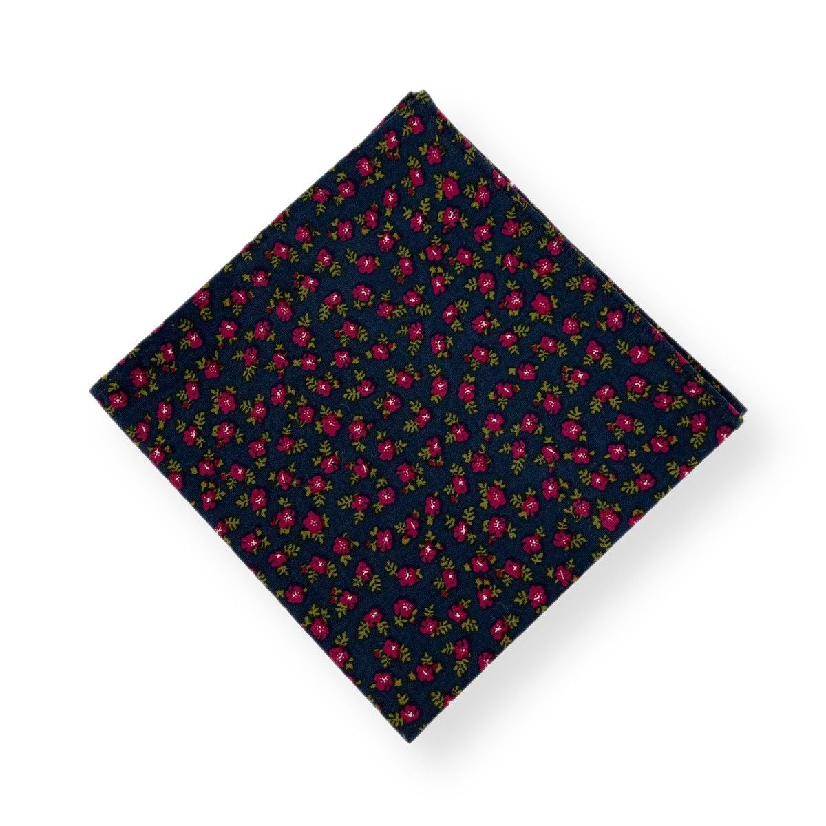Other Men’s Burgundy Knit Necktie & Navy Floral Pocket Square Size ONE SIZE - 4 Thumbnail