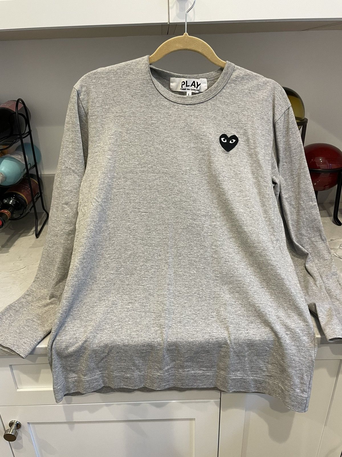 PLAY COMME DES GARÇONS Grey Long Sleeved T-Shirt
