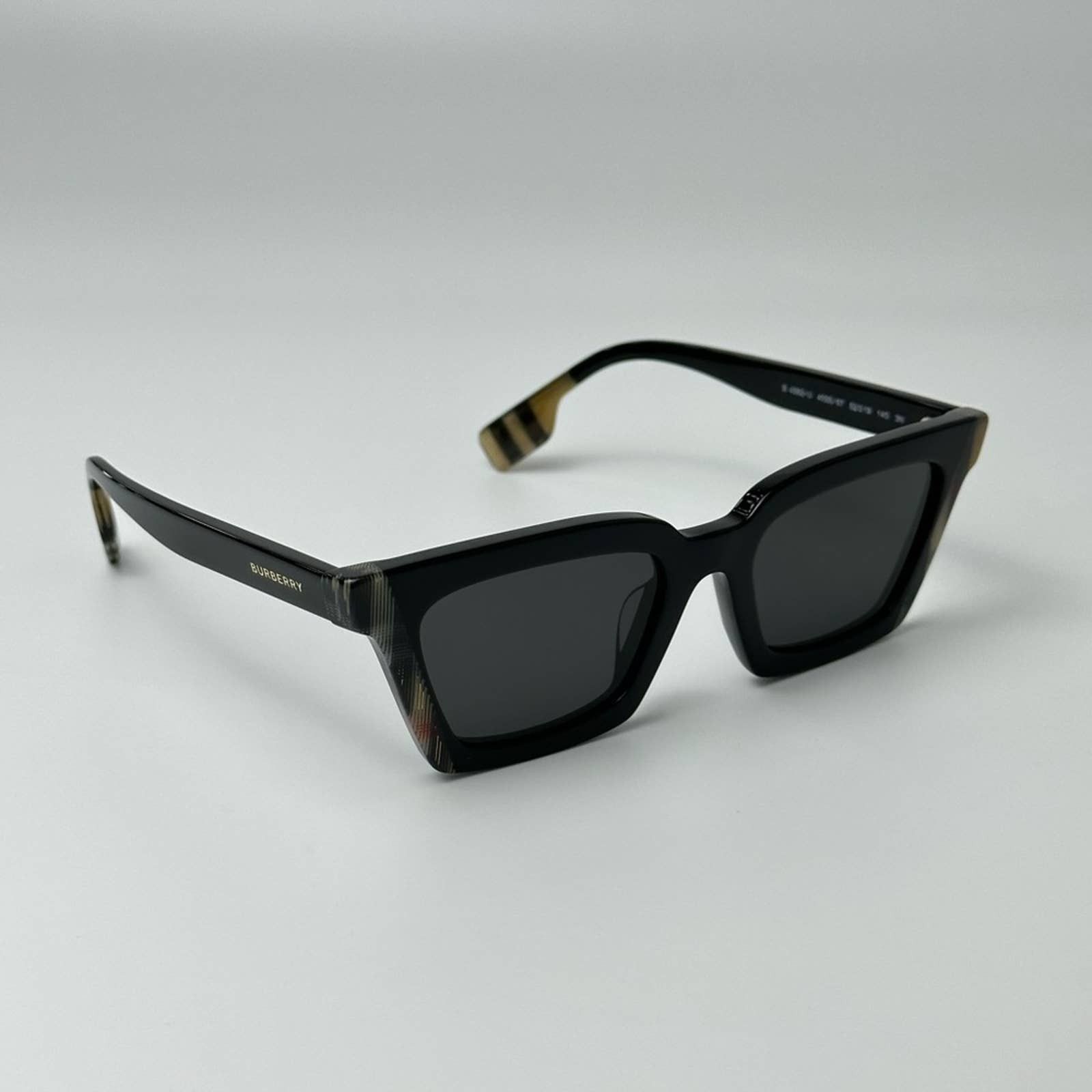 BURBERRY BE4392U Briar 405587 Black/Vintage Check Dark Grey