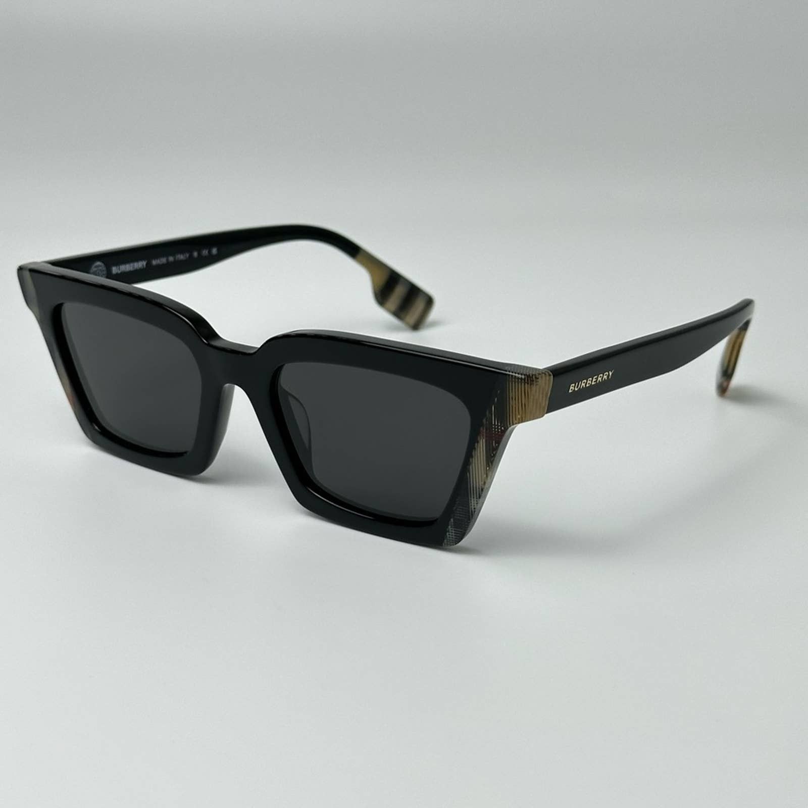 BURBERRY BE4392U Briar 405587 Black/Vintage Check Dark Grey