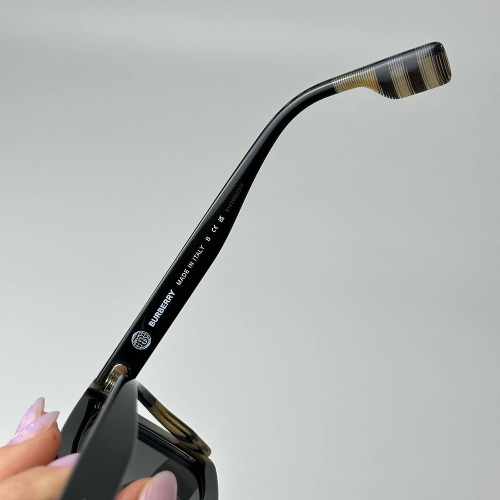 BURBERRY BE4392U Briar 405587 Black/Vintage Check Dark Grey