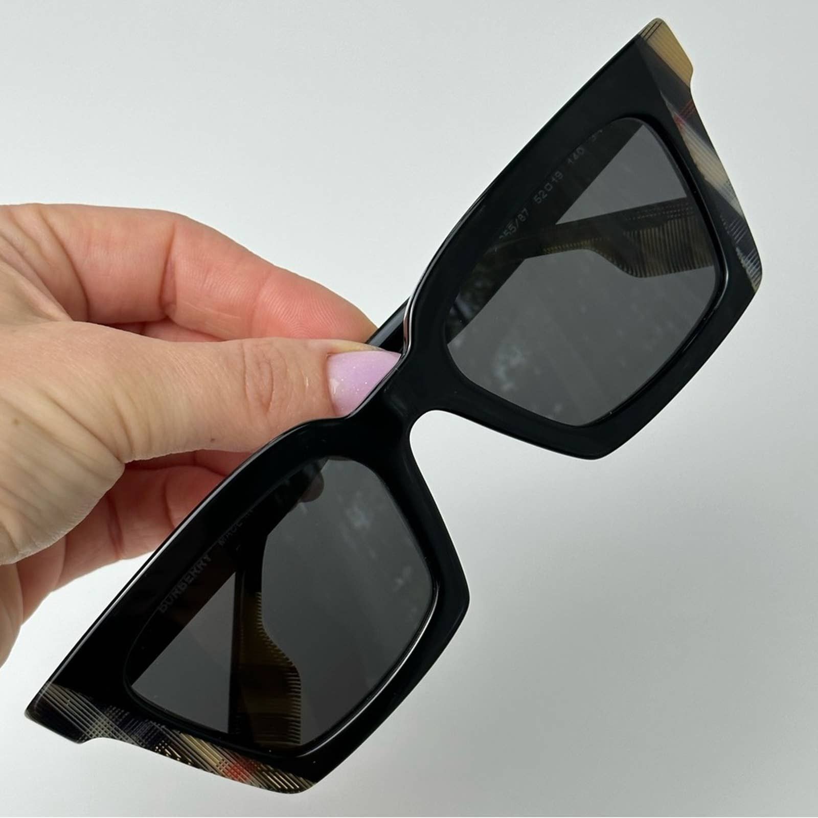 BURBERRY BE4392U Briar 405587 Black/Vintage Check Dark Grey