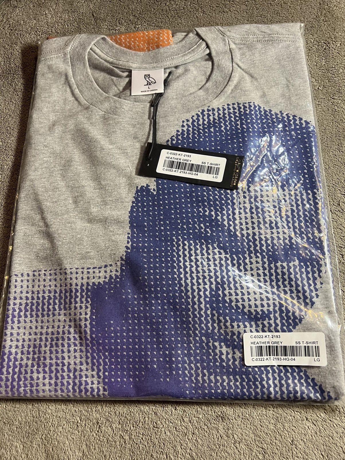 image of Drake x Octobers Very Own Ovo X Mike Tyson Signature T-Shirt Tee in Grey, Men's (Size Large)