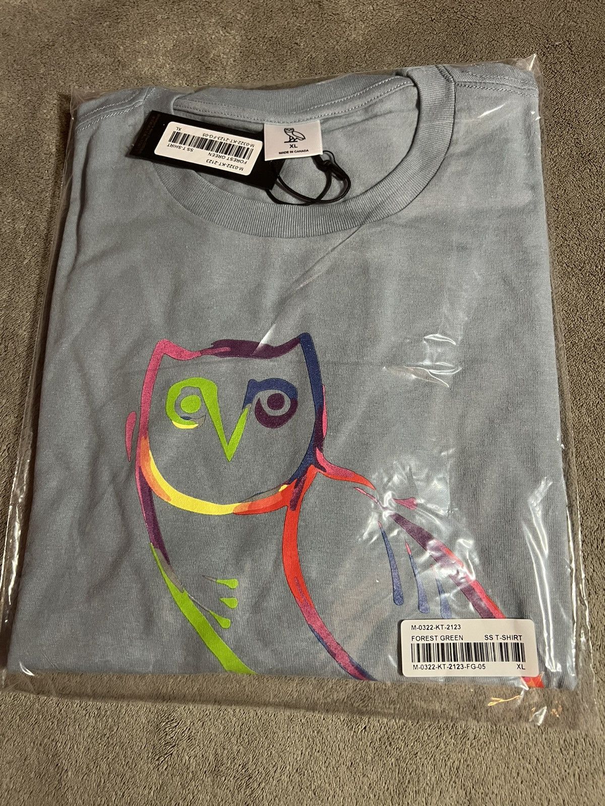 Drake × October's Very Own *RARE* OVO WATERCOLOUR OG OWL T-SHIRT TEE NEW with tags Size US XL / EU 56 / 4 - 1 Thumbnail