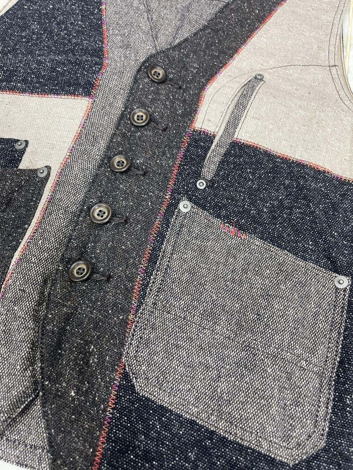 Japanese Brand Union Made Patchwork Tactical Vest Jacket Size US M / EU 48-50 / 2 - 4 Thumbnail