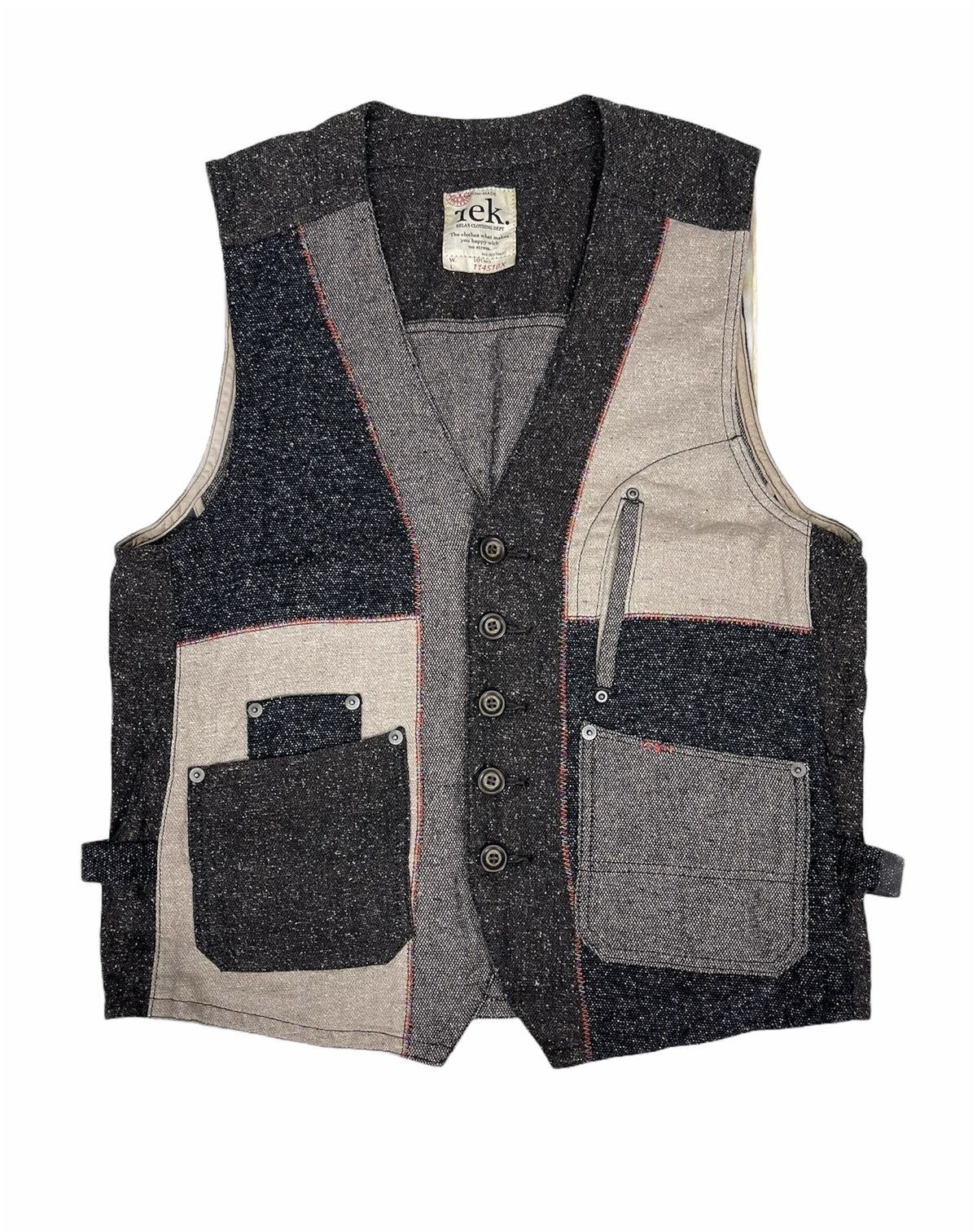 Japanese Brand Union Made Patchwork Tactical Vest Jacket Size US M / EU 48-50 / 2 - 1 Thumbnail