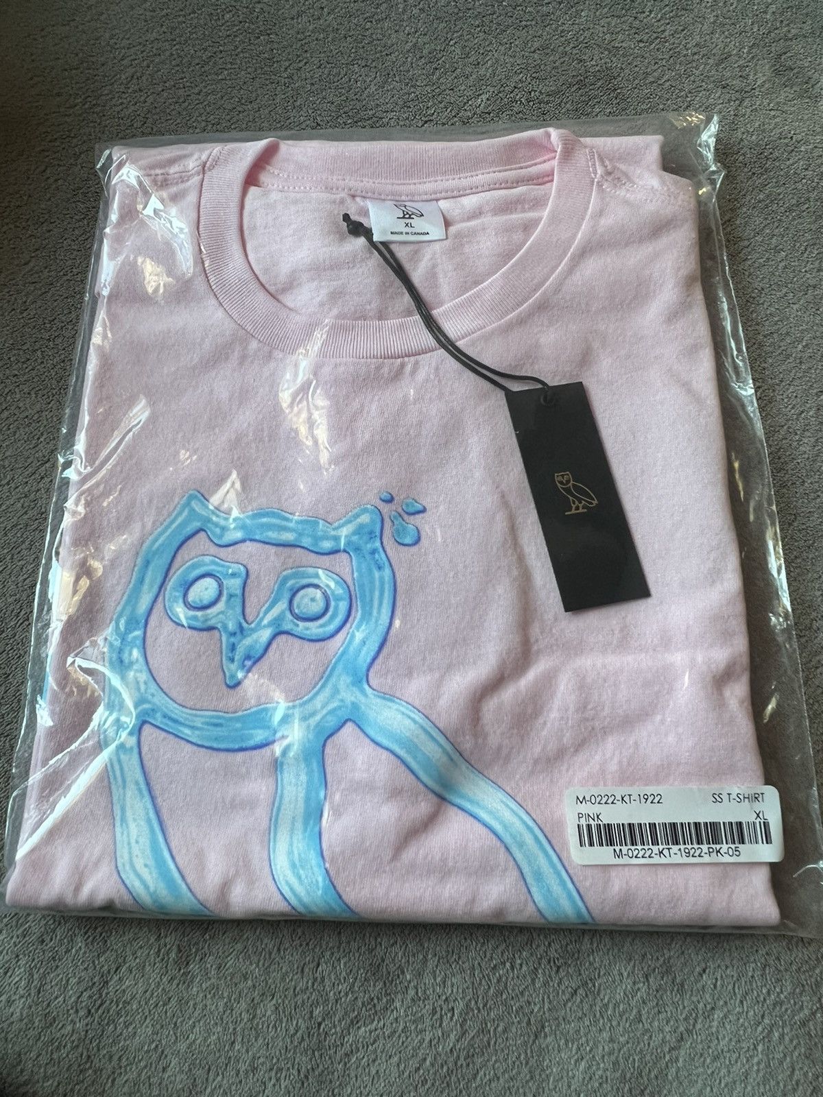 Image of Octobers Very Own Ovo Liquid OG Owl T-Shirt Tee in Pink, Men's (Size XL)