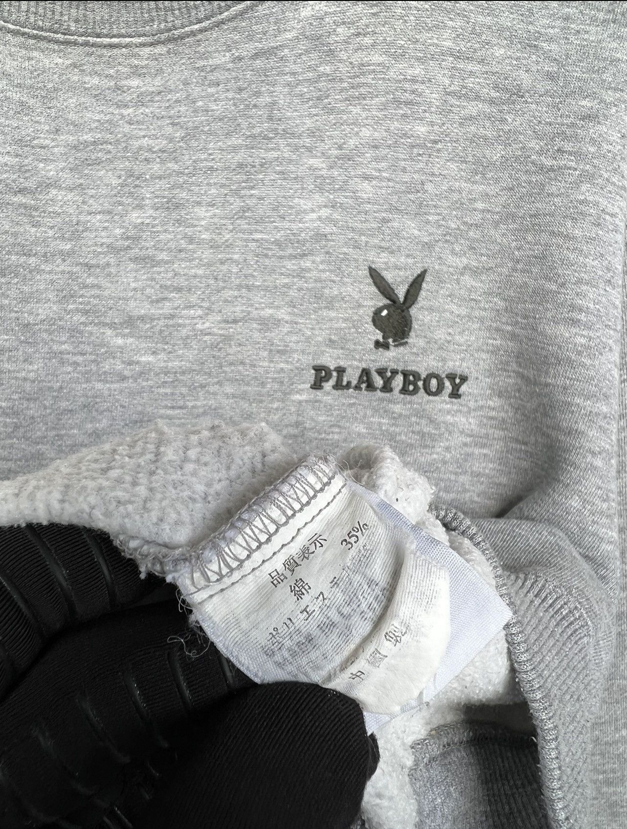Playboy × Vintage Vintage Playboy Embroidered Logo Crewneck Grey Sweatshirt Size US S / EU 44-46 / 1 - 10 Thumbnail