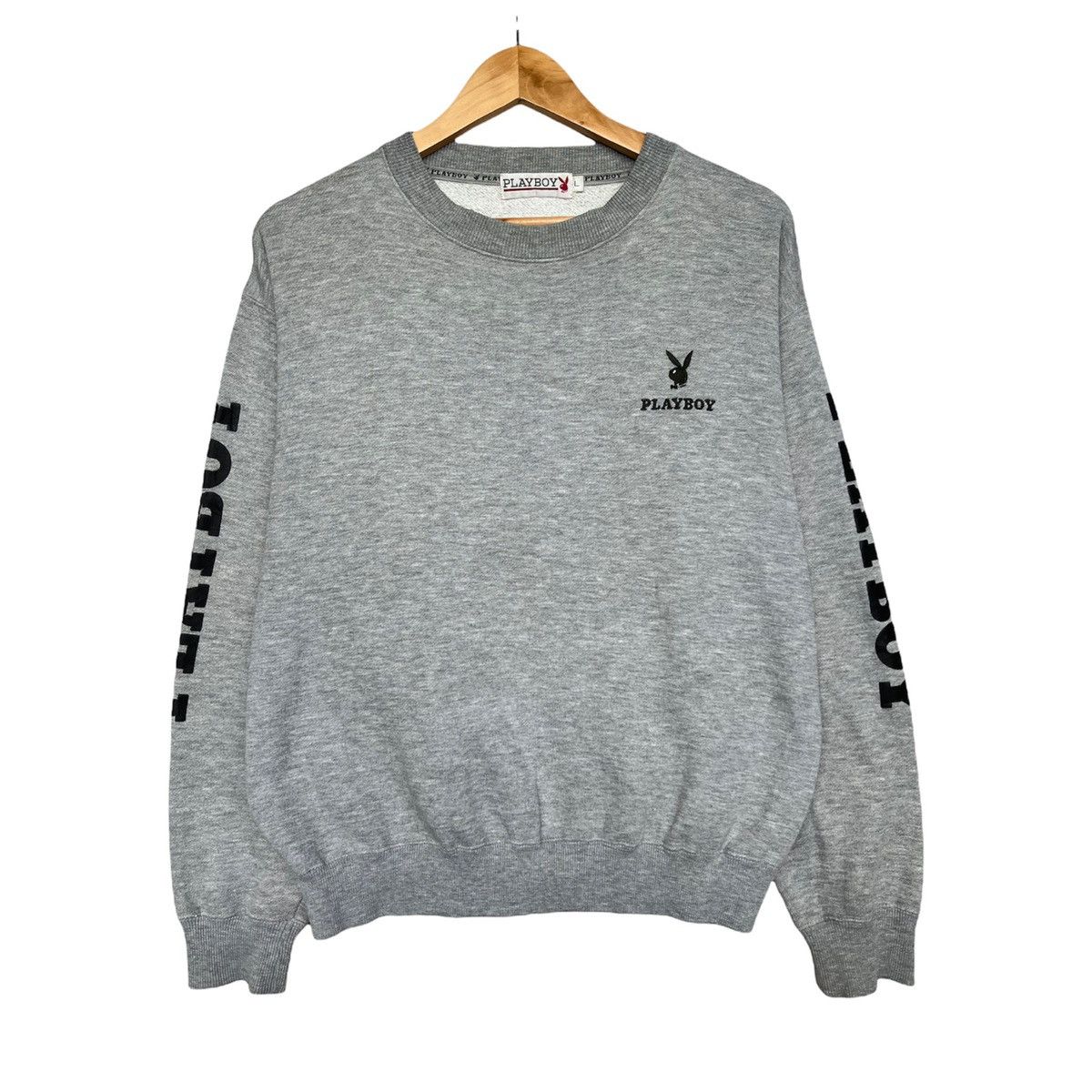 Playboy × Vintage Vintage Playboy Embroidered Logo Crewneck Grey Sweatshirt Size US S / EU 44-46 / 1 - 6 Thumbnail
