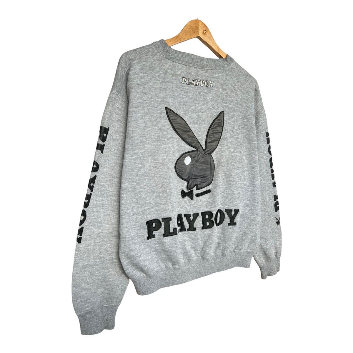 Playboy × Vintage Vintage Playboy Embroidered Logo Crewneck Grey Sweatshirt Size US S / EU 44-46 / 1 - 3 Thumbnail