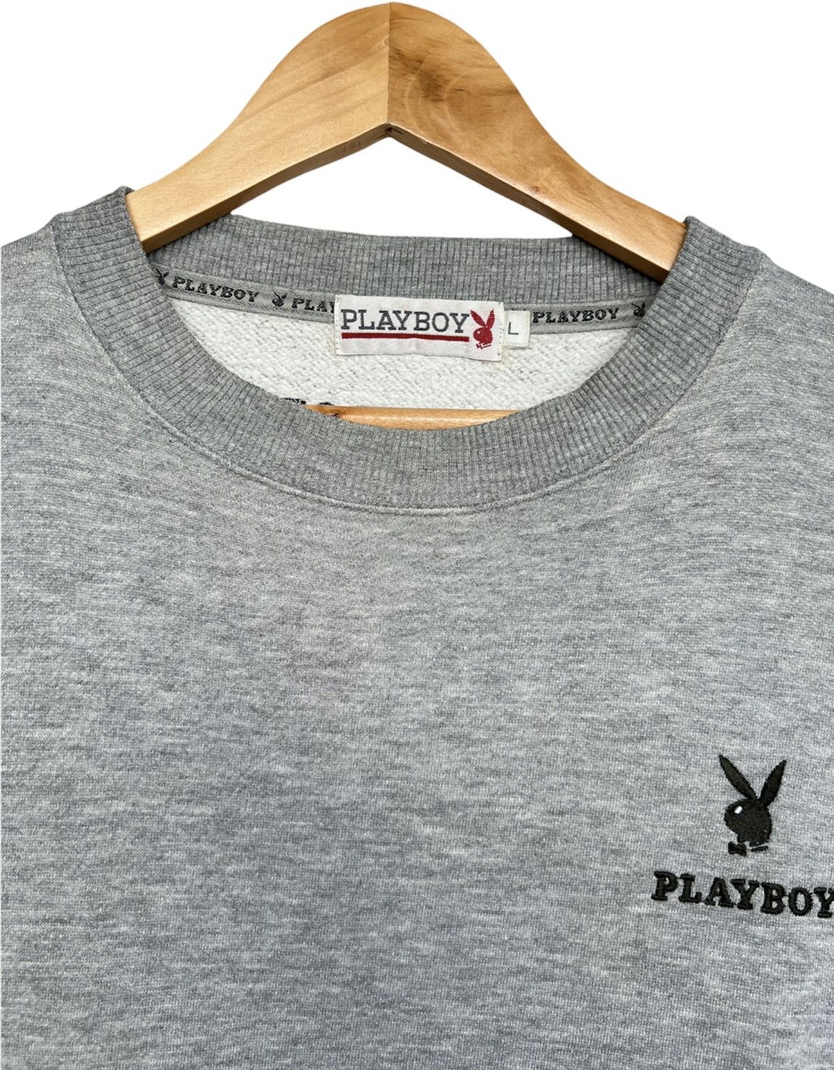 Playboy × Vintage Vintage Playboy Embroidered Logo Crewneck Grey Sweatshirt Size US S / EU 44-46 / 1 - 7 Thumbnail