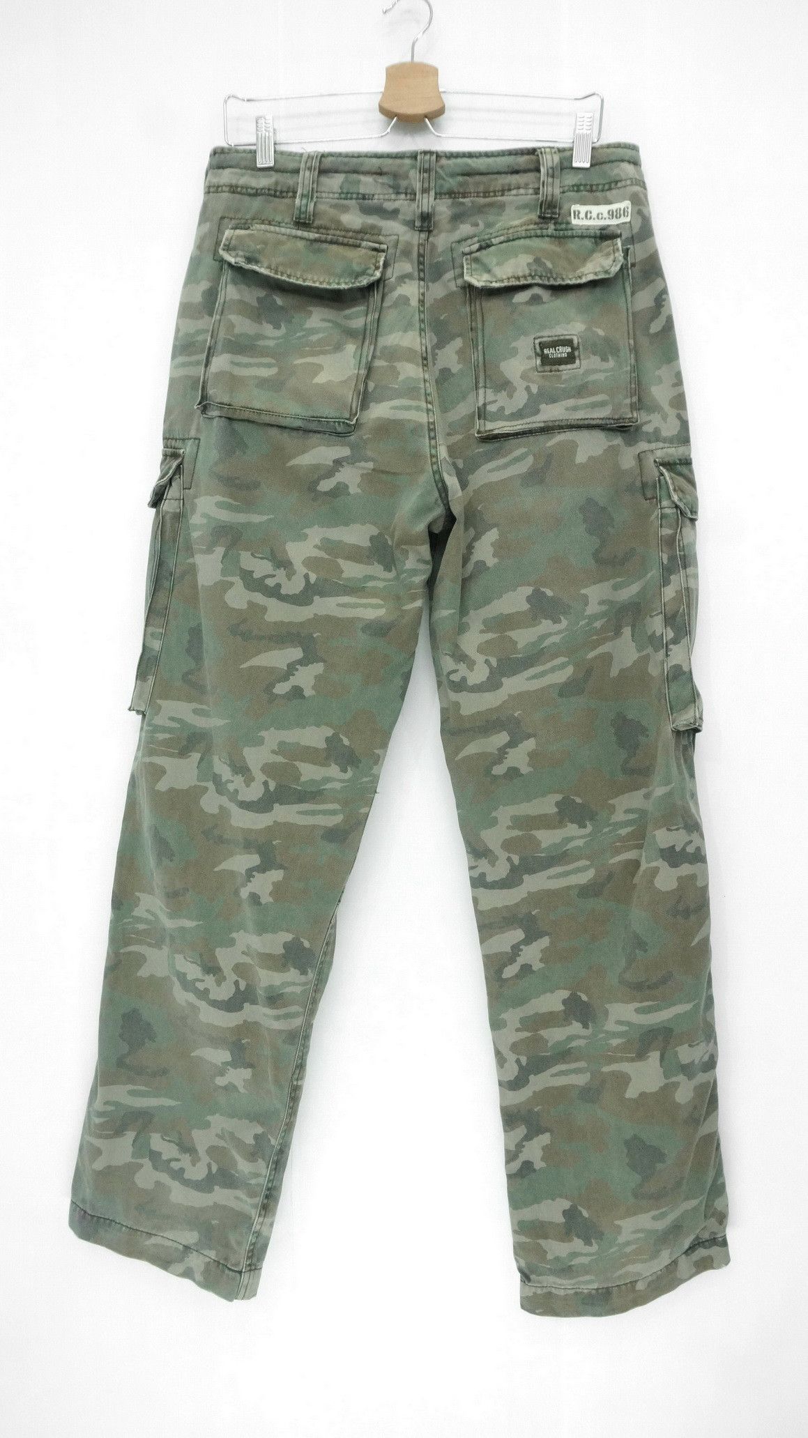 Other Vtg REAL CRUSH CLOTHING Dusty Camo Military Worn Cargo Pant Size US 33 - 2 Thumbnail