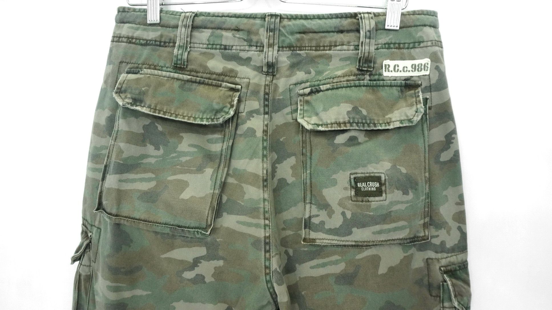 Other Vtg REAL CRUSH CLOTHING Dusty Camo Military Worn Cargo Pant Size US 33 - 9 Thumbnail
