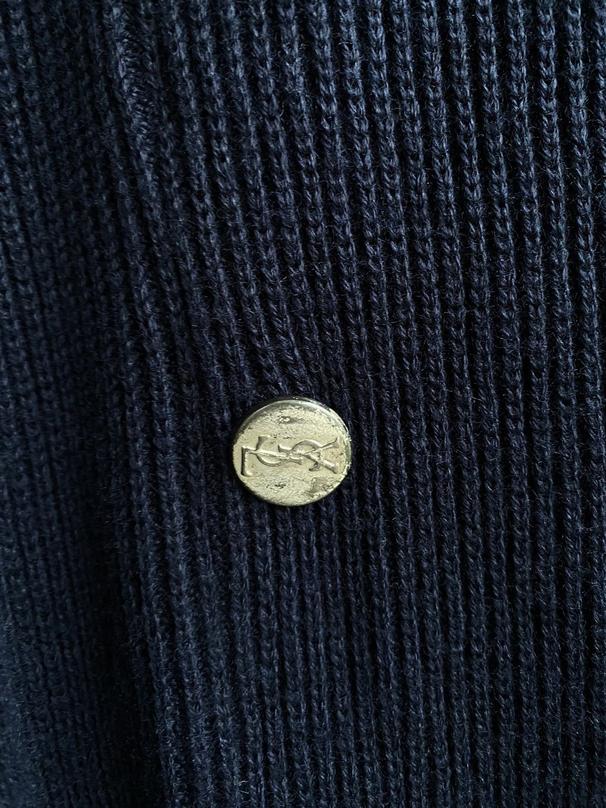 Yves Saint Laurent 90s YSL Cardigan Wool Soft Size US L / EU 52-54 / 3 - 6 Thumbnail