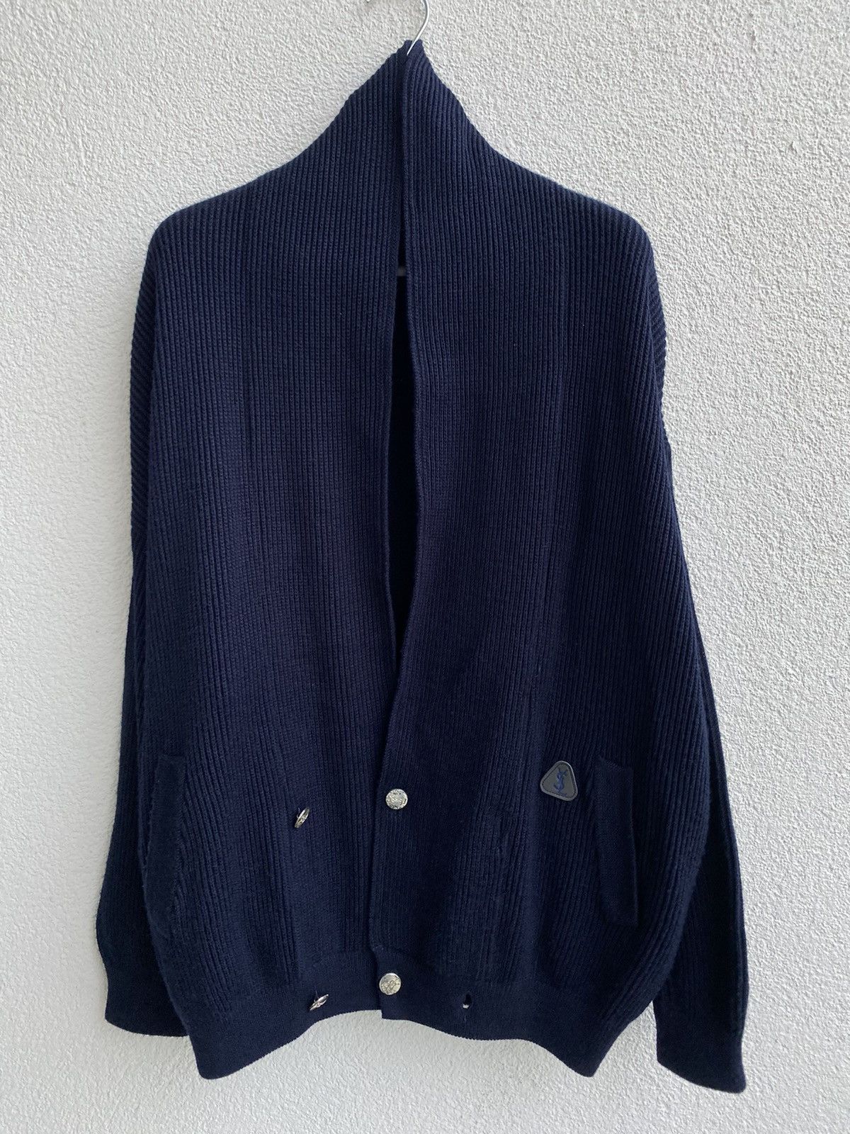 Yves Saint Laurent 90s YSL Cardigan Wool Soft Size US L / EU 52-54 / 3 - 8 Thumbnail