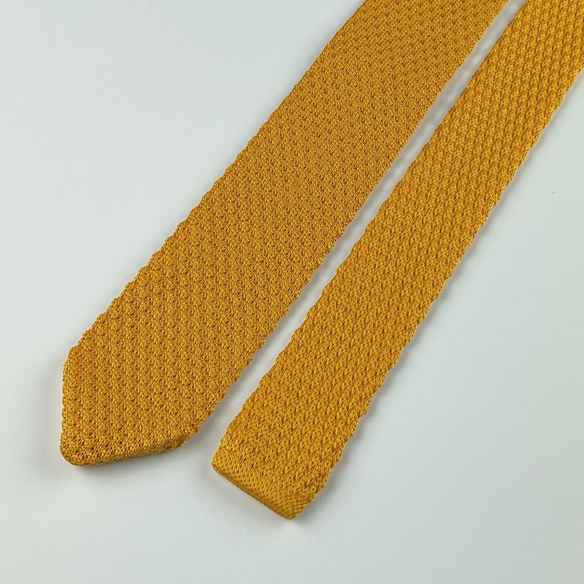 Other Men’s Marigold Knit Necktie & Floral Pocket Square Set Size ONE SIZE - 4 Thumbnail
