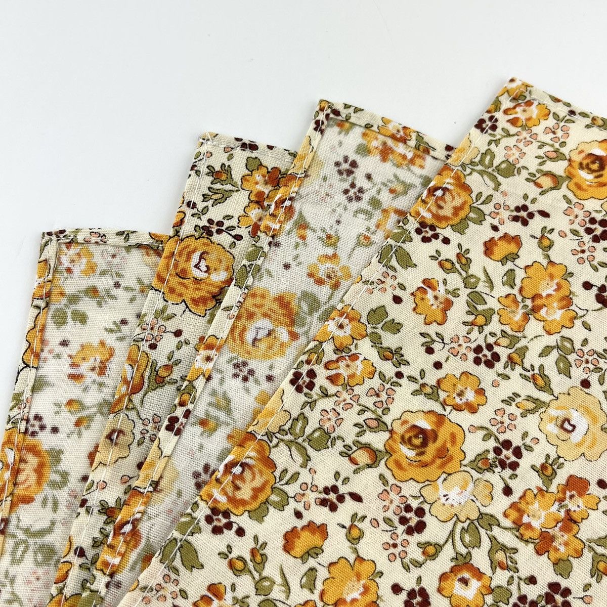 Other Men’s Marigold Knit Necktie & Floral Pocket Square Set Size ONE SIZE - 8 Thumbnail
