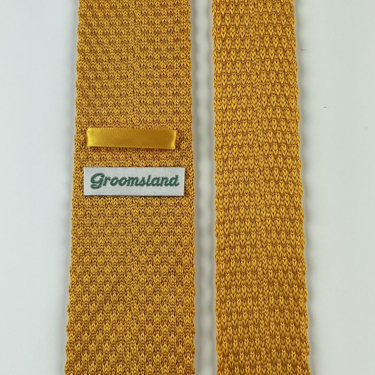 Other Men’s Marigold Knit Necktie & Floral Pocket Square Set Size ONE SIZE - 5 Thumbnail
