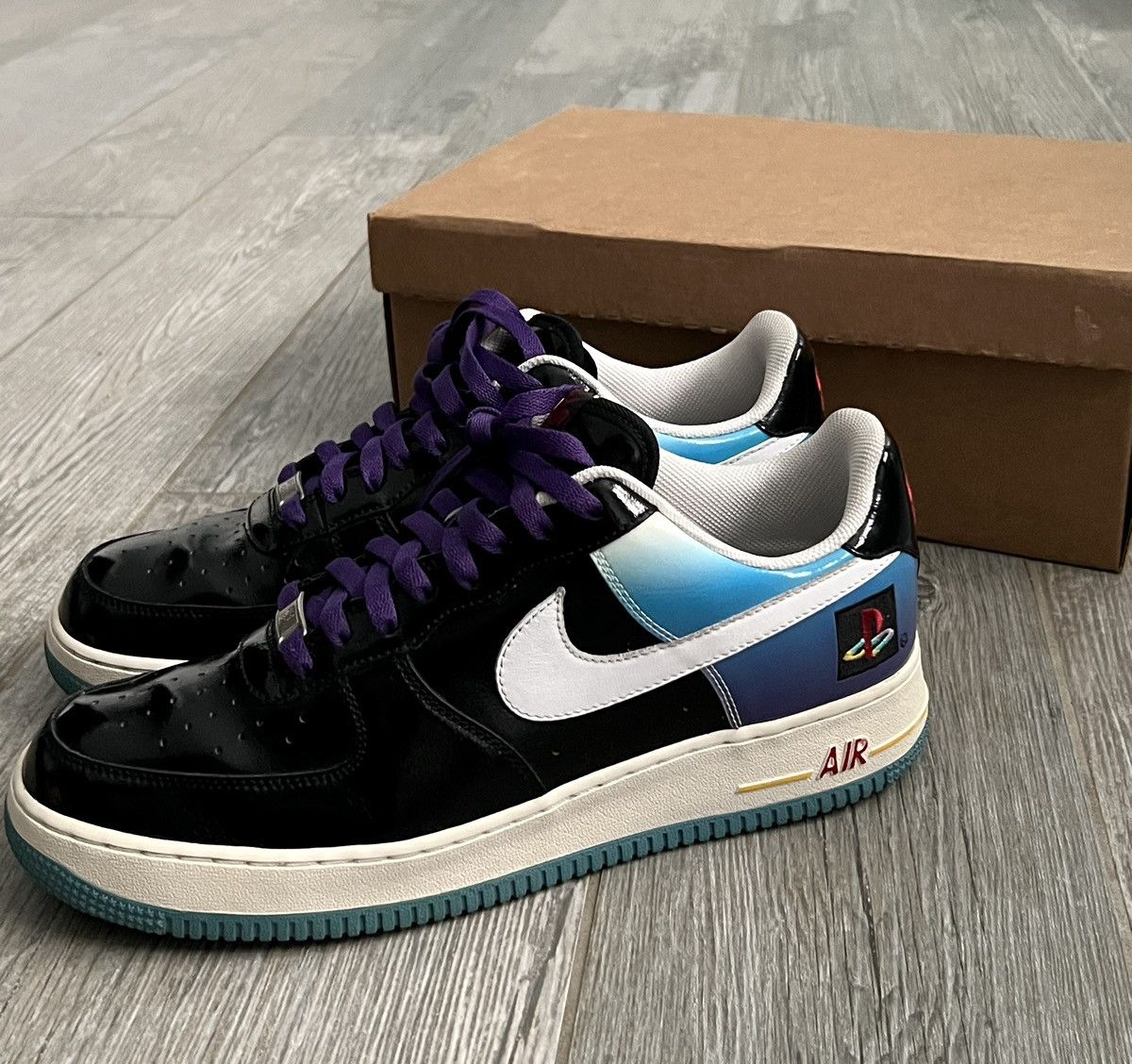 Nike 2009 Nike Playstation Air Force 1 Rare Patent Leather Sample Size US 11 / EU 44 - 1 Thumbnail