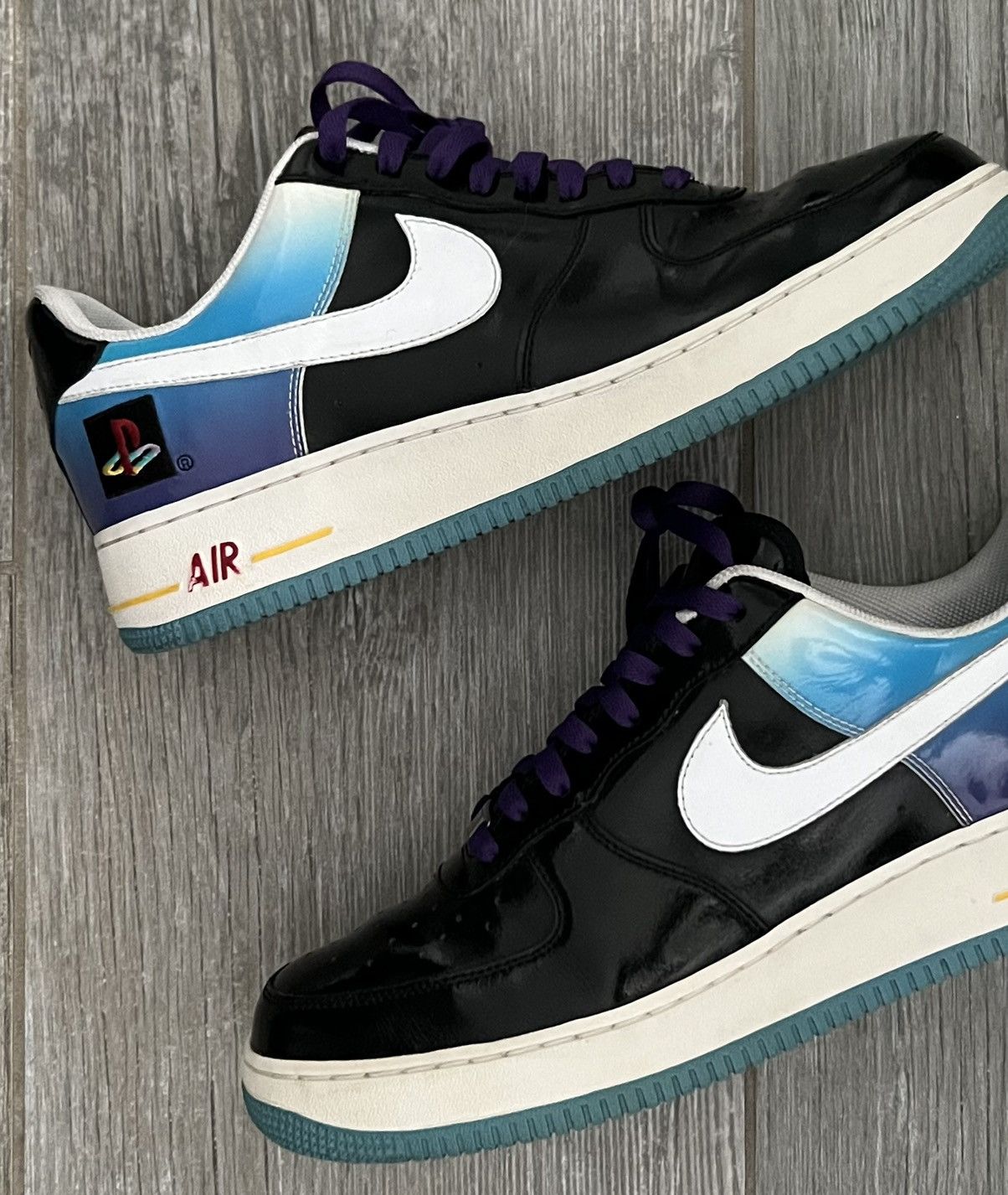 Nike 2009 Nike Playstation Air Force 1 Rare Patent Leather Sample Size US 11 / EU 44 - 4 Thumbnail