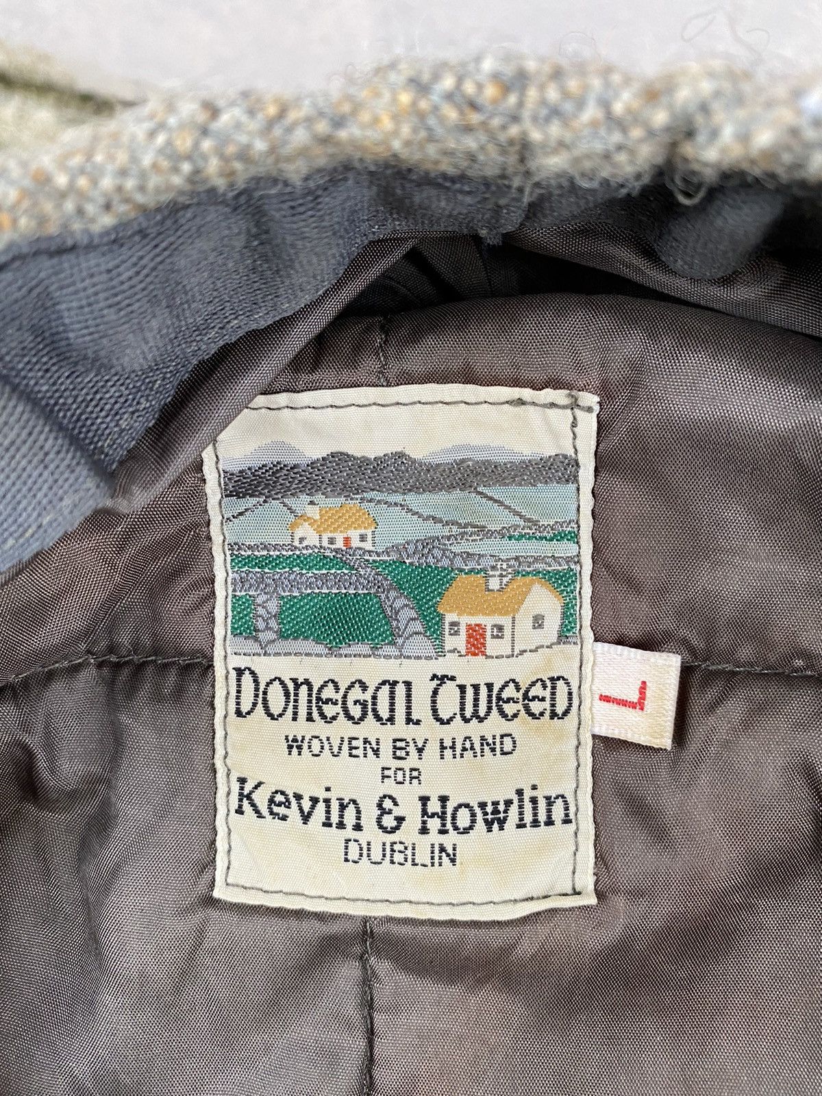 Vintage vintage donegal tweed woven by hand patchwork rare baretta Size 42 - 10 Thumbnail