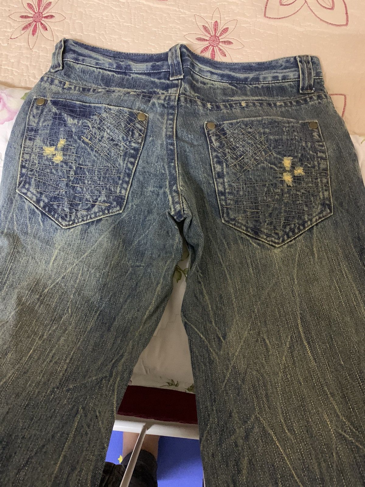 Beauty Beast FLARED Distresssed Jeans Size US 33 - 24 Thumbnail