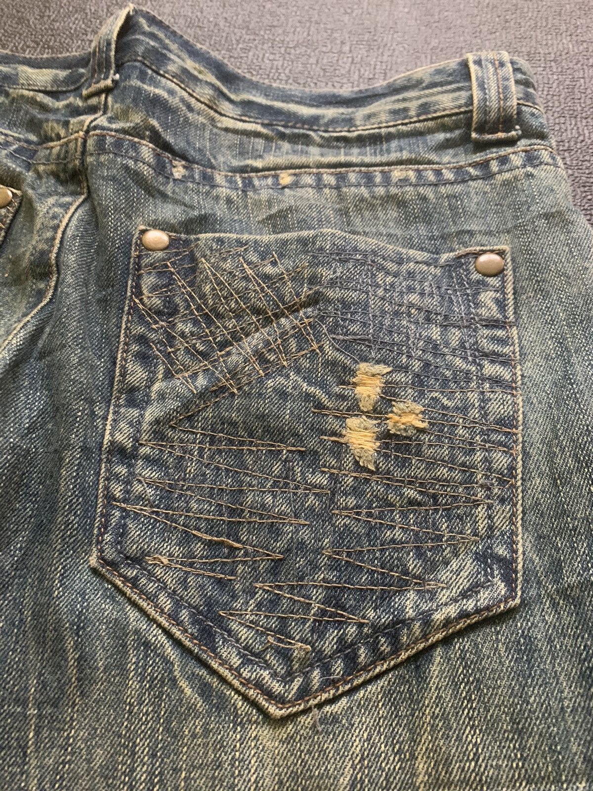 Beauty Beast FLARED Distresssed Jeans Size US 33 - 4 Thumbnail