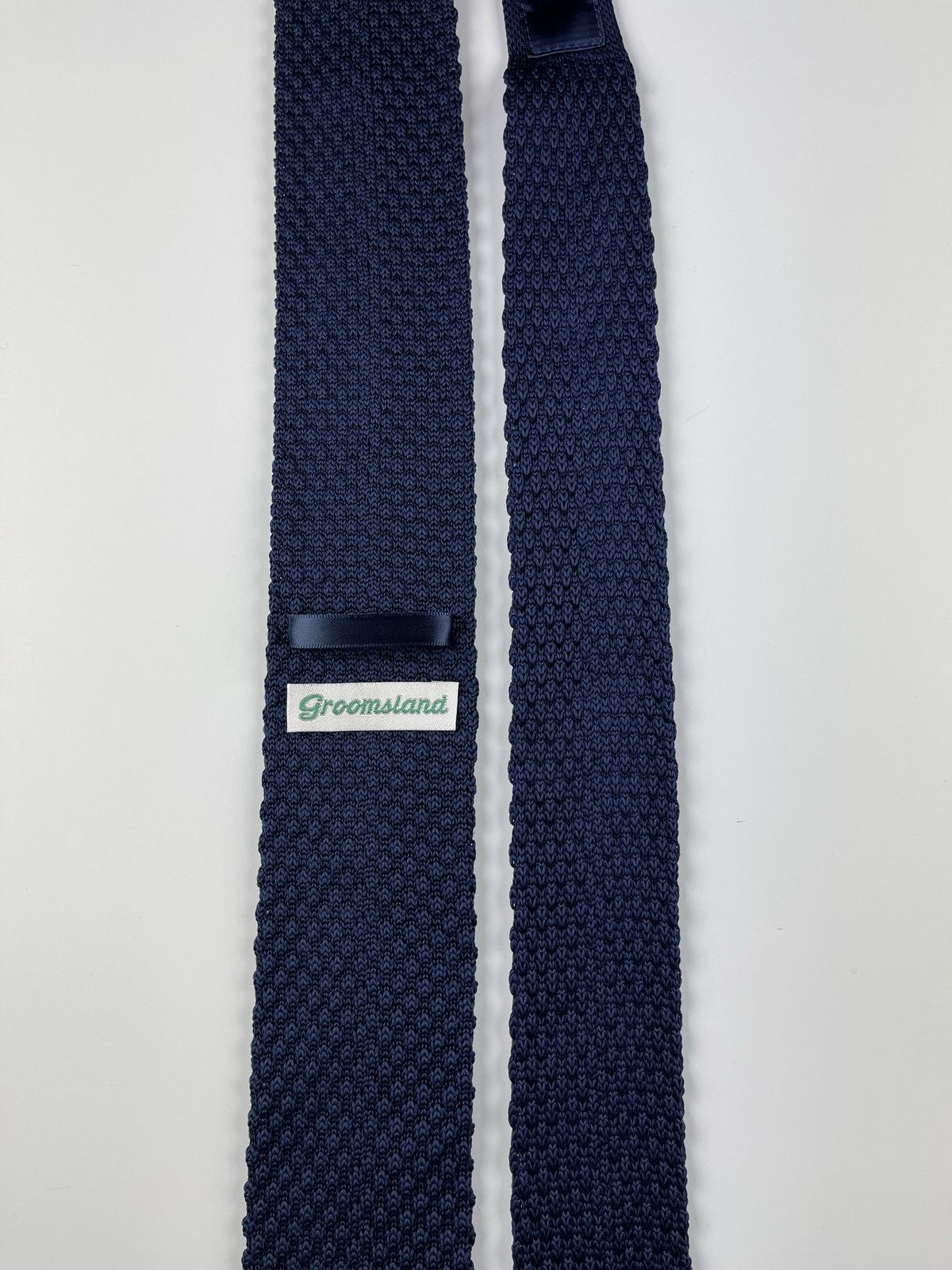Other Men’s Navy Knit Necktie & Floral Pocket Square Set Size ONE SIZE - 5 Thumbnail