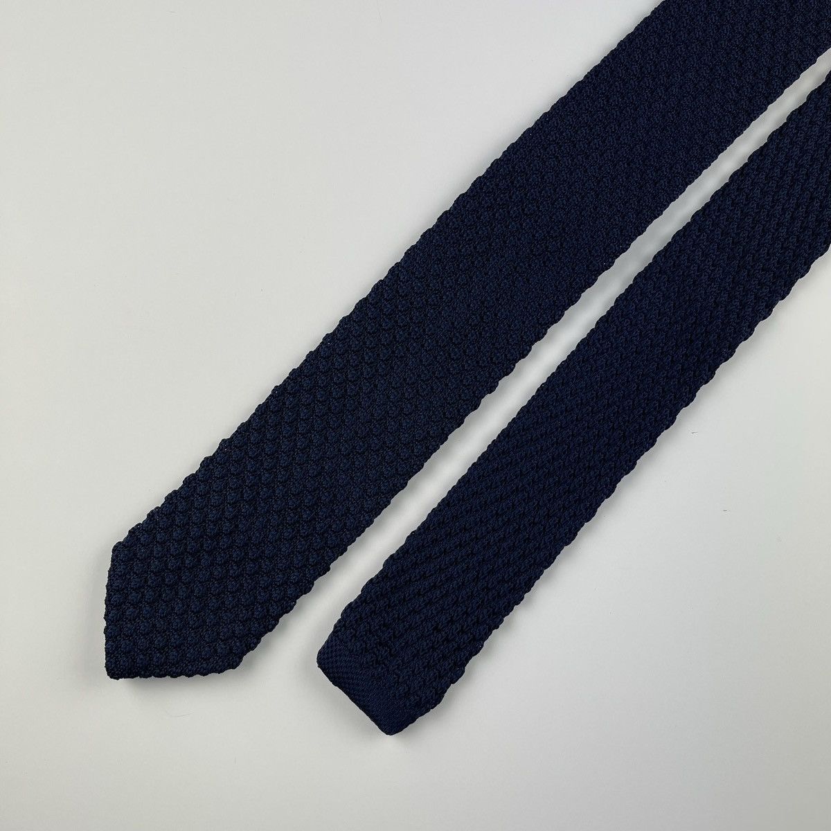 Other Men’s Navy Knit Necktie & Floral Pocket Square Set Size ONE SIZE - 4 Thumbnail