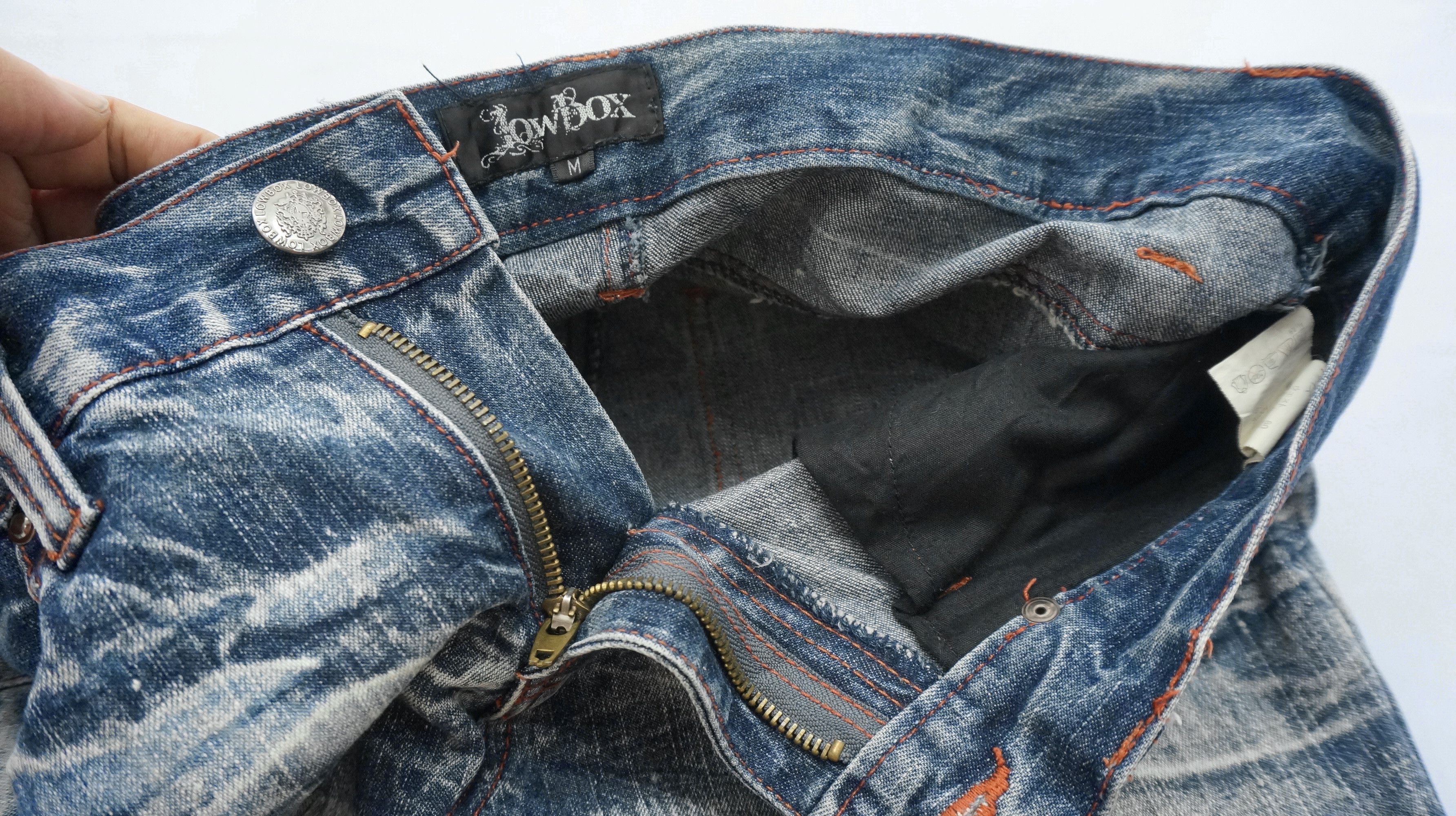 LOWBOX Dope 🔥 LOWBOX Slimfit Punk Distressed Ripped Patch Jeans Size US 30 / EU 46 - 14 Thumbnail
