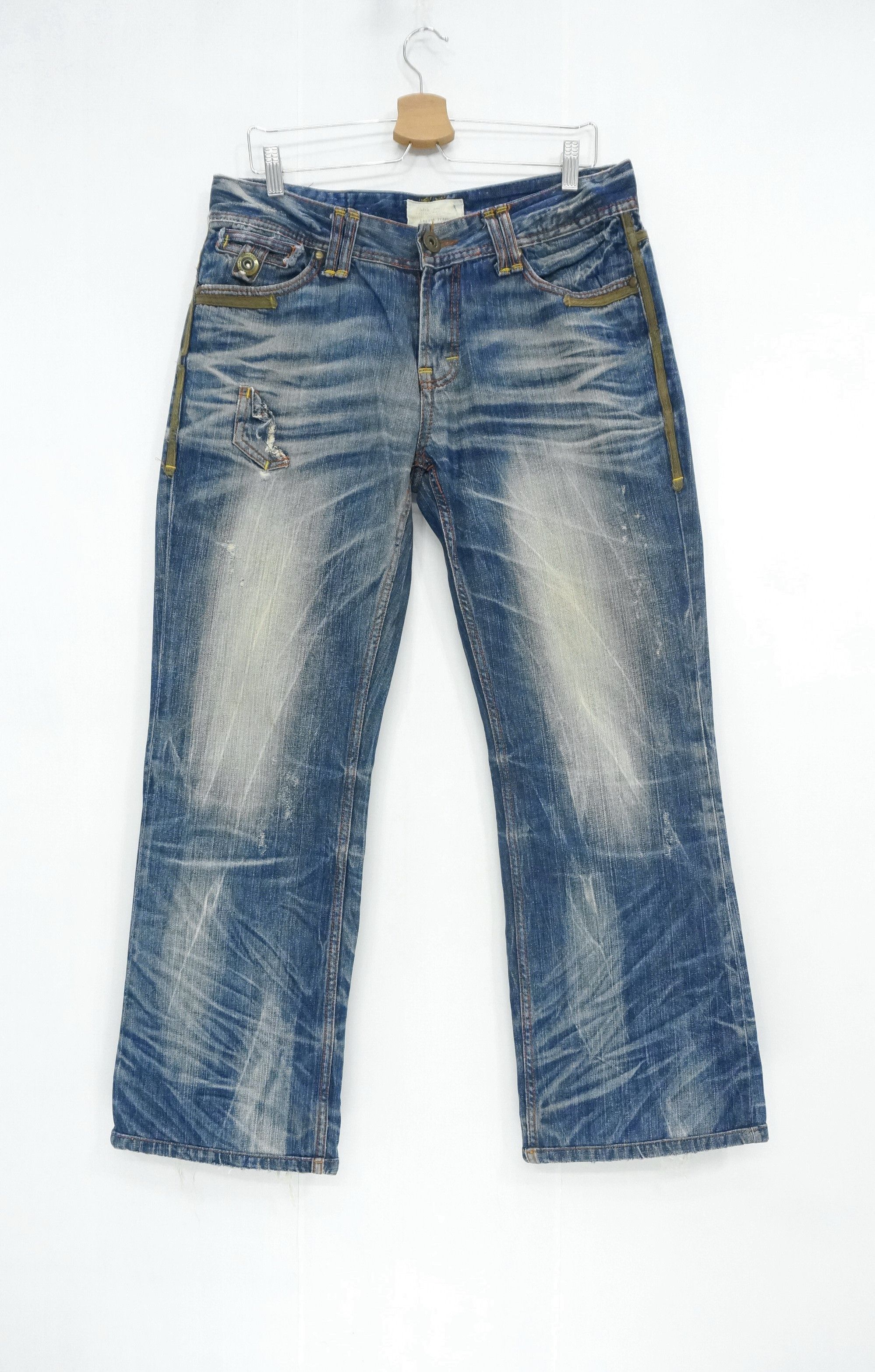 Japanese Brand Dope 🔥 LOLITA Clawmark Vintage Distressed Jeans Waist 34 Size US 34 / EU 50 - 3 Thumbnail