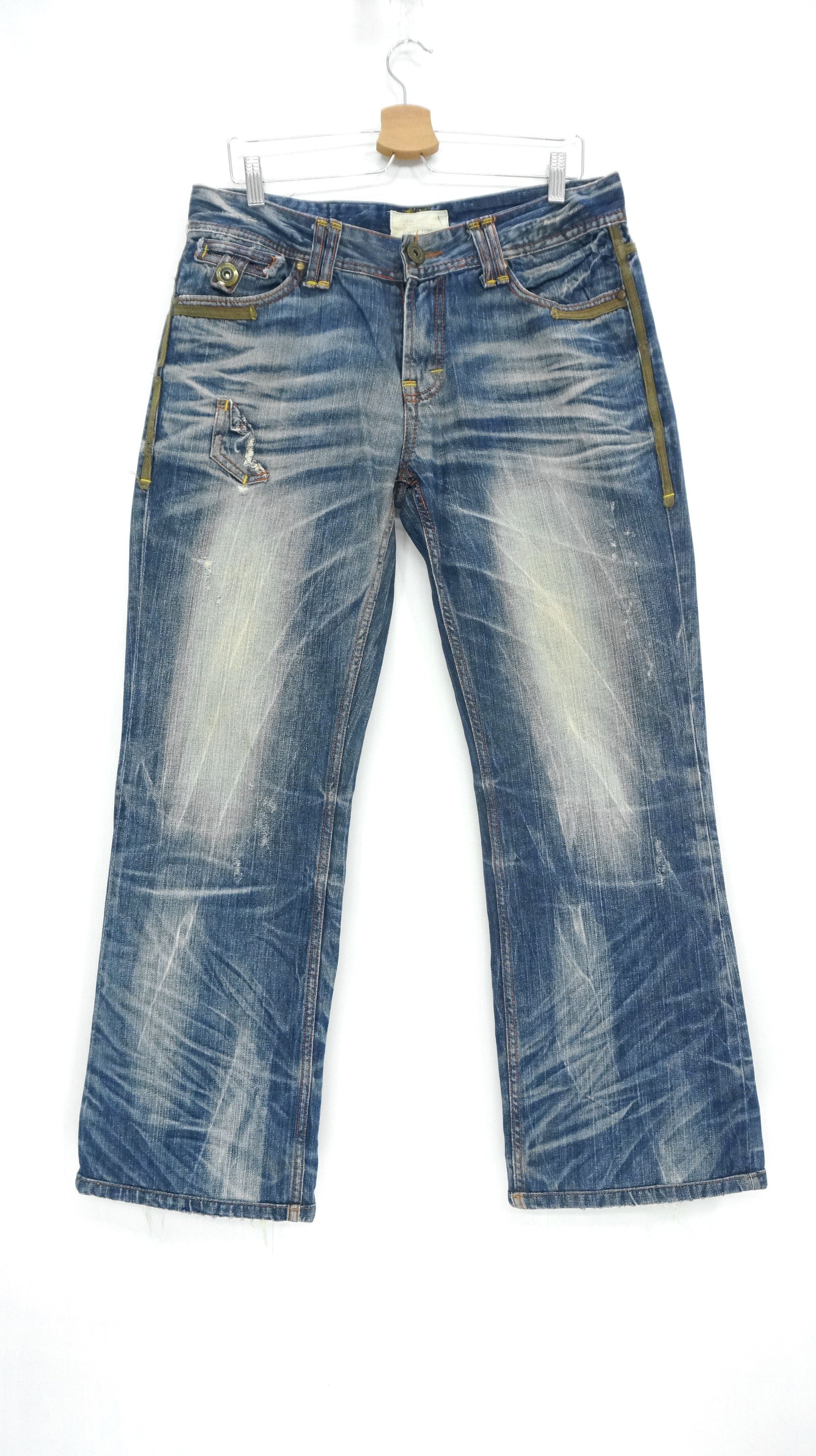 Japanese Brand Dope 🔥 LOLITA Clawmark Vintage Distressed Jeans Waist 34 Size US 34 / EU 50 - 2 Thumbnail