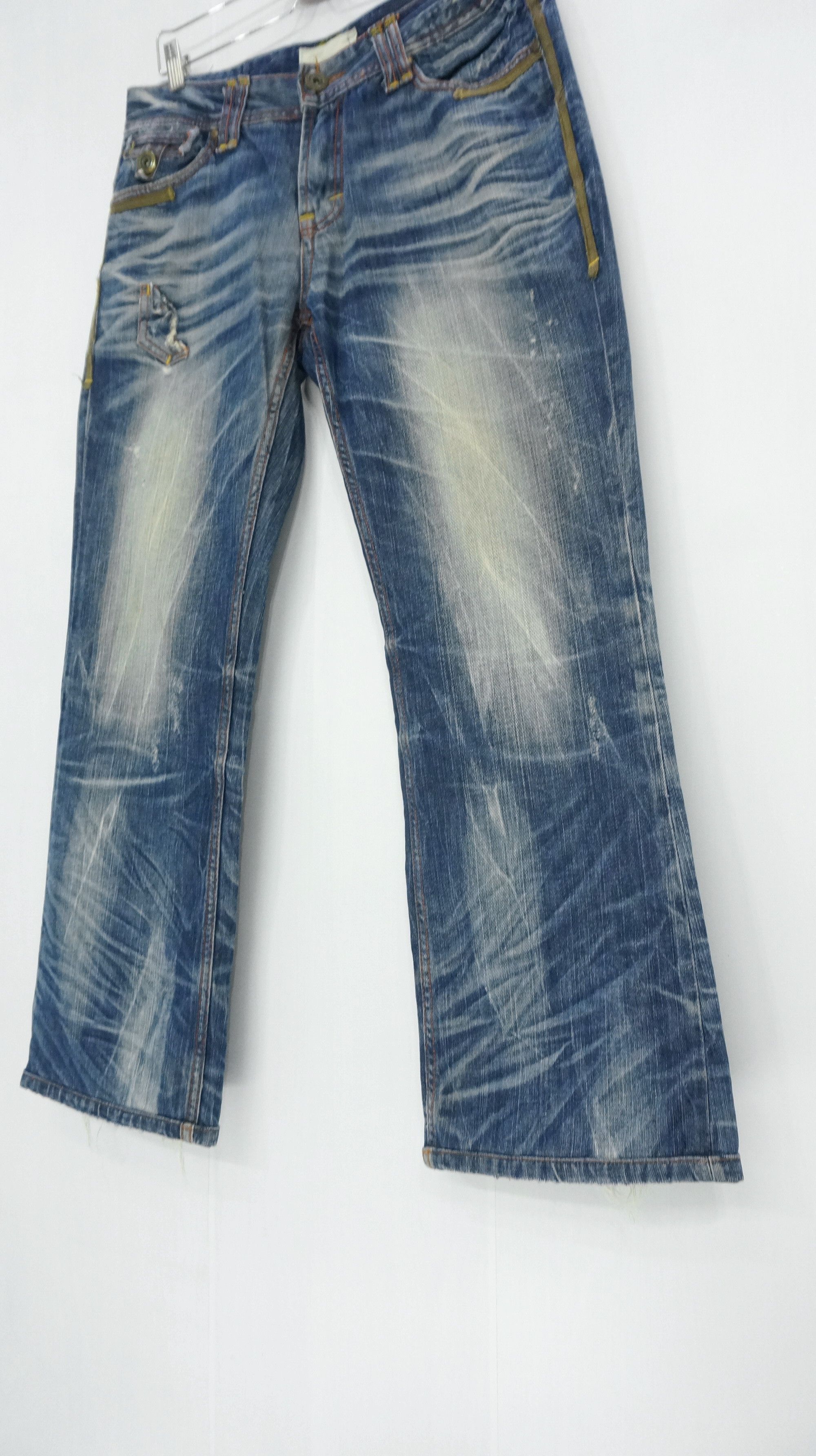 Japanese Brand Dope 🔥 LOLITA Clawmark Vintage Distressed Jeans Waist 34 Size US 34 / EU 50 - 4 Thumbnail