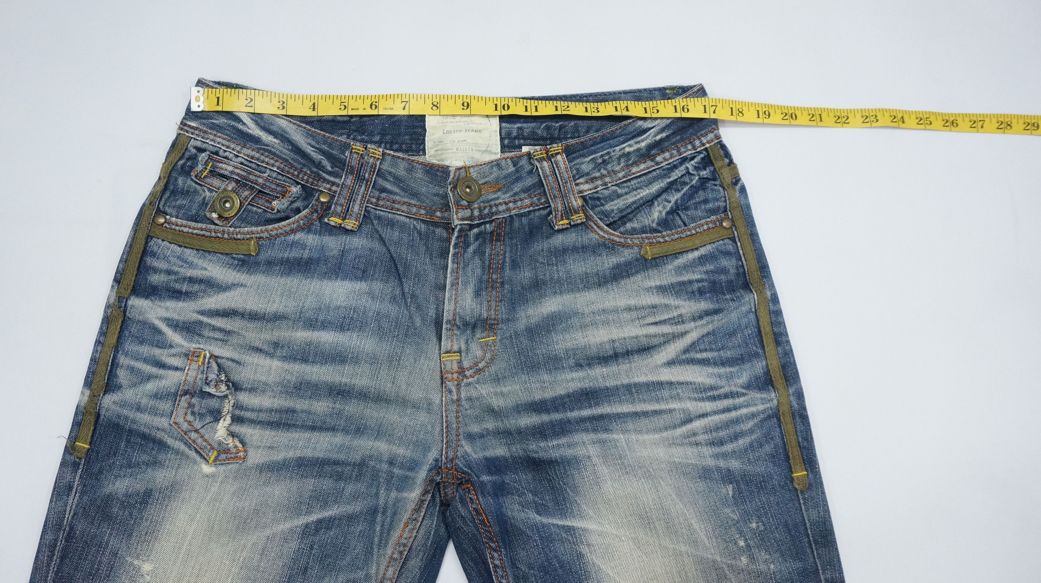 Japanese Brand Dope 🔥 LOLITA Clawmark Vintage Distressed Jeans Waist 34 Size US 34 / EU 50 - 12 Thumbnail