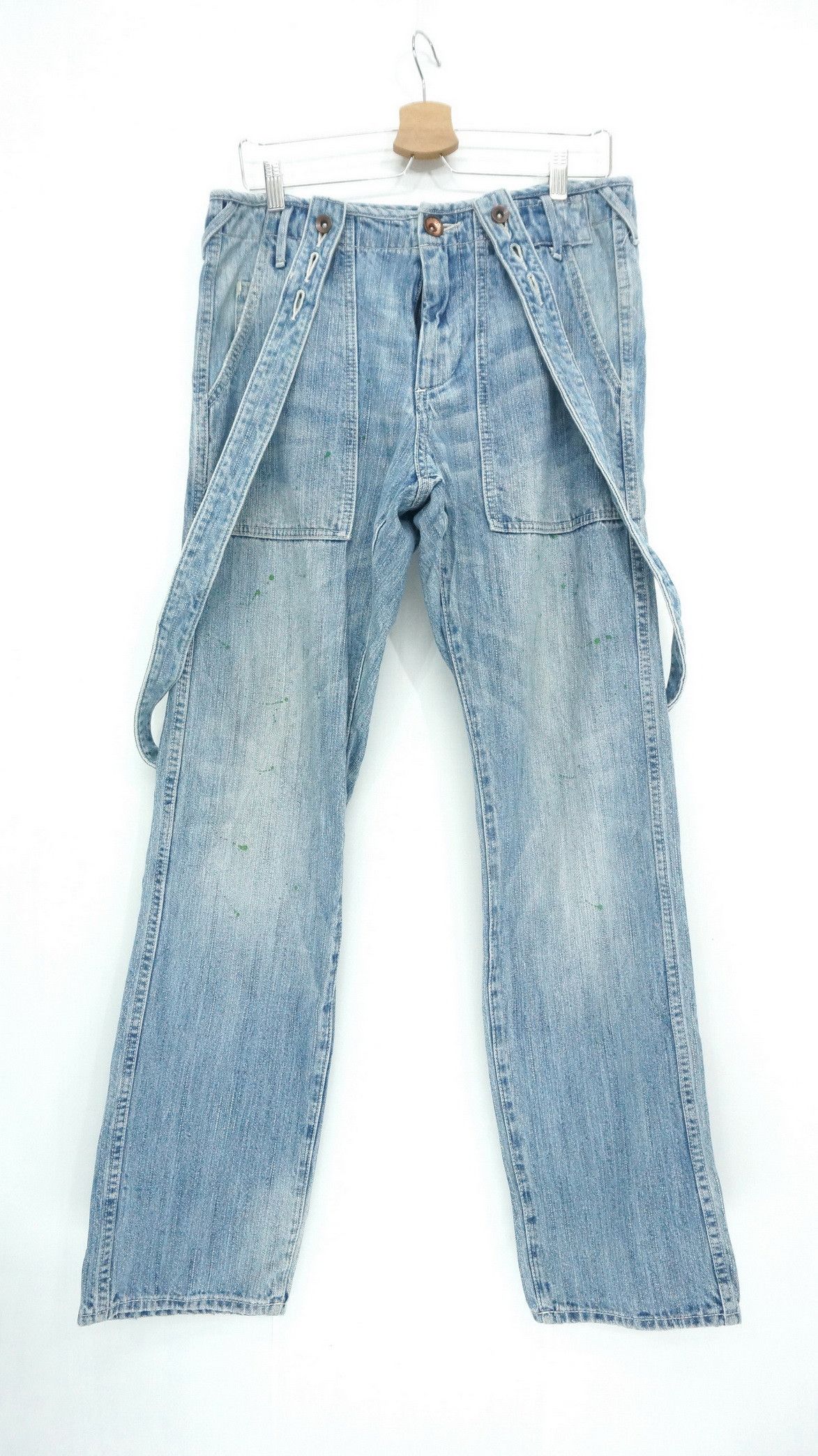 Global Work Japan GLOBAL WORK Suspender Painter Fatigue Jeans Size US 32 / EU 48 - 2 Thumbnail