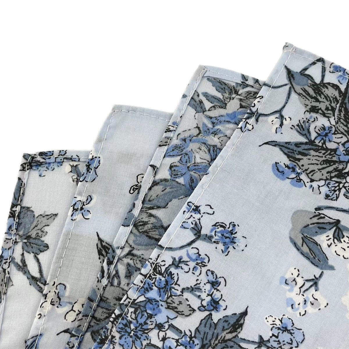 Other Men’s Gray Knit Necktie & Lt. Blue Floral Pocket Square Set Size ONE SIZE - 8 Thumbnail