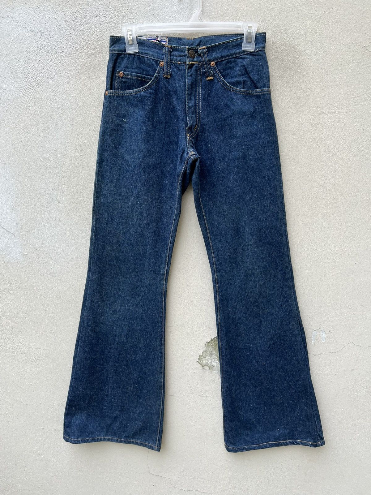 Johnbull Vintage 70s Johnbull Japan Blue Denim Super Flare Jeans Size US 27 - 5 Thumbnail