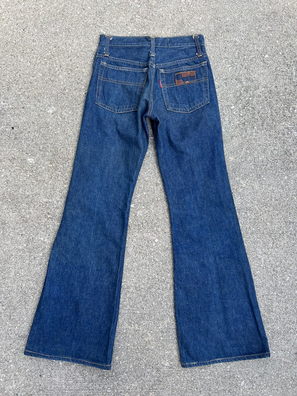 Johnbull Vintage 70s Johnbull Japan Blue Denim Super Flare Jeans Size US 27 - 4 Thumbnail
