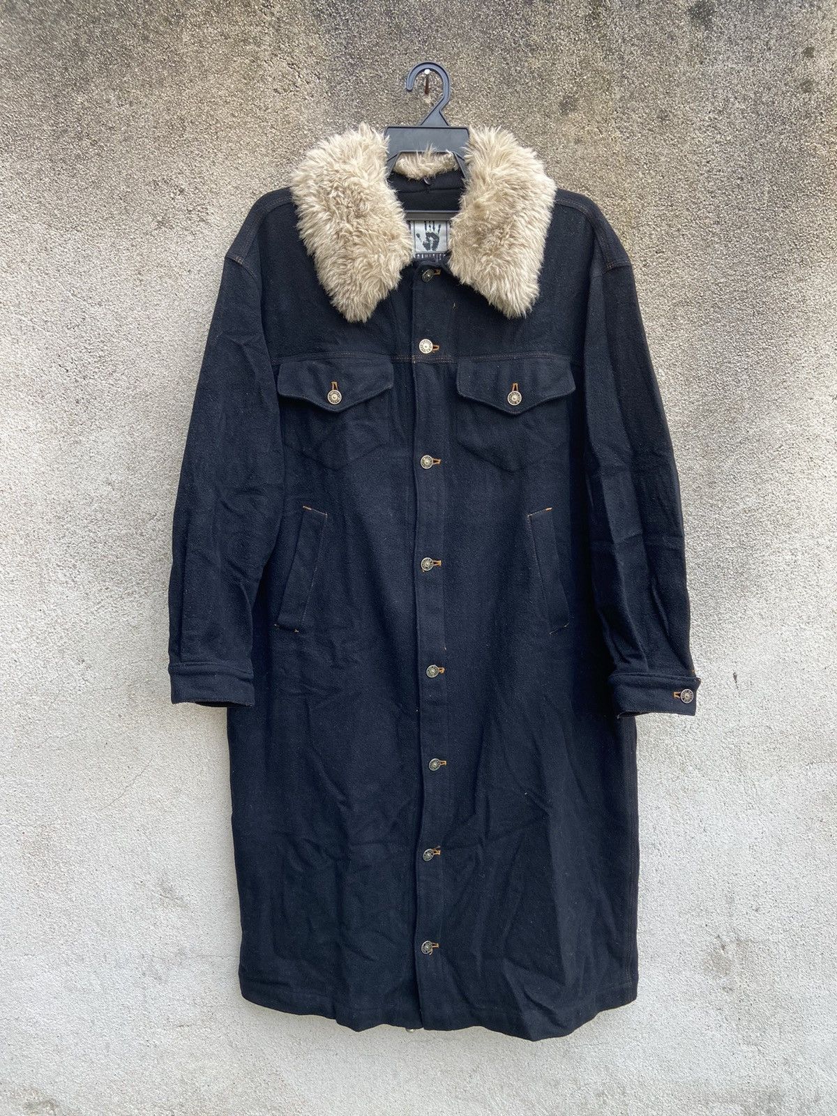 Jean Paul Gaultier Jean Paul Gaultier Fur Wool Overcoat Long Coat Size US M / EU 48-50 / 2 - 3 Thumbnail